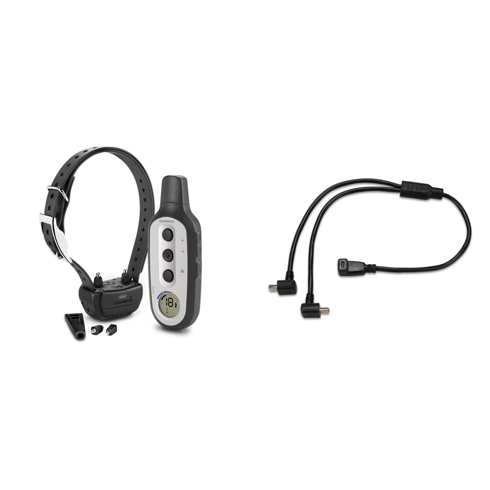 Garmin Delta XC Bundle - Professional Dog Training Collar with USB Split Adapter Cable for Remote Training | Perfect for Hunting, Hiking & Outdoor Adventures
