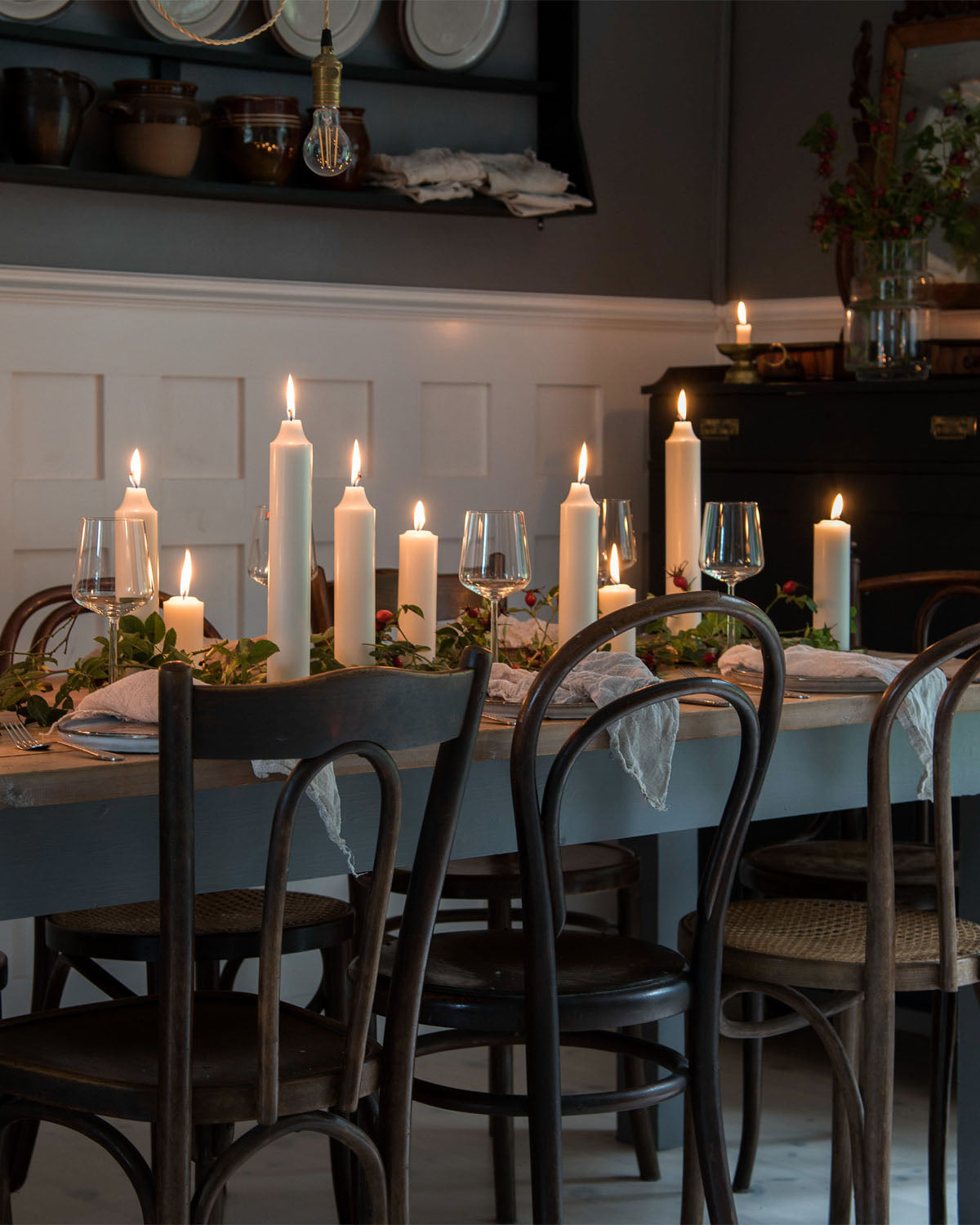 Liljeholmens Gilleljus White Block Candle 5x20 cm - Perfect for Home Decor, Weddings & Cozy Winter Nights