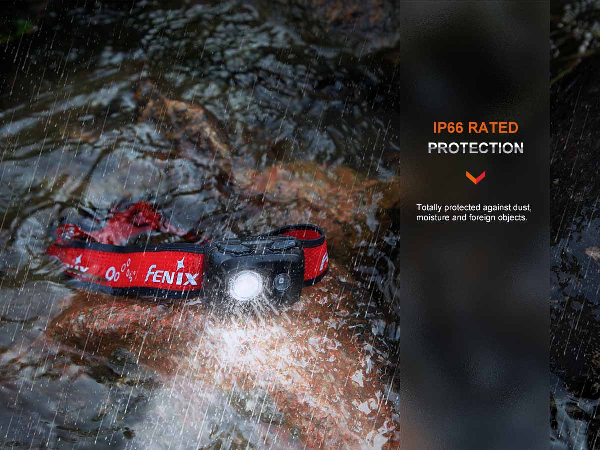 Fenix HL16 AAA Headlamp - 300 Lumen LED Headlight with Red Light Mode, Waterproof for Camping, Hiking, Running & Outdoor Adventures