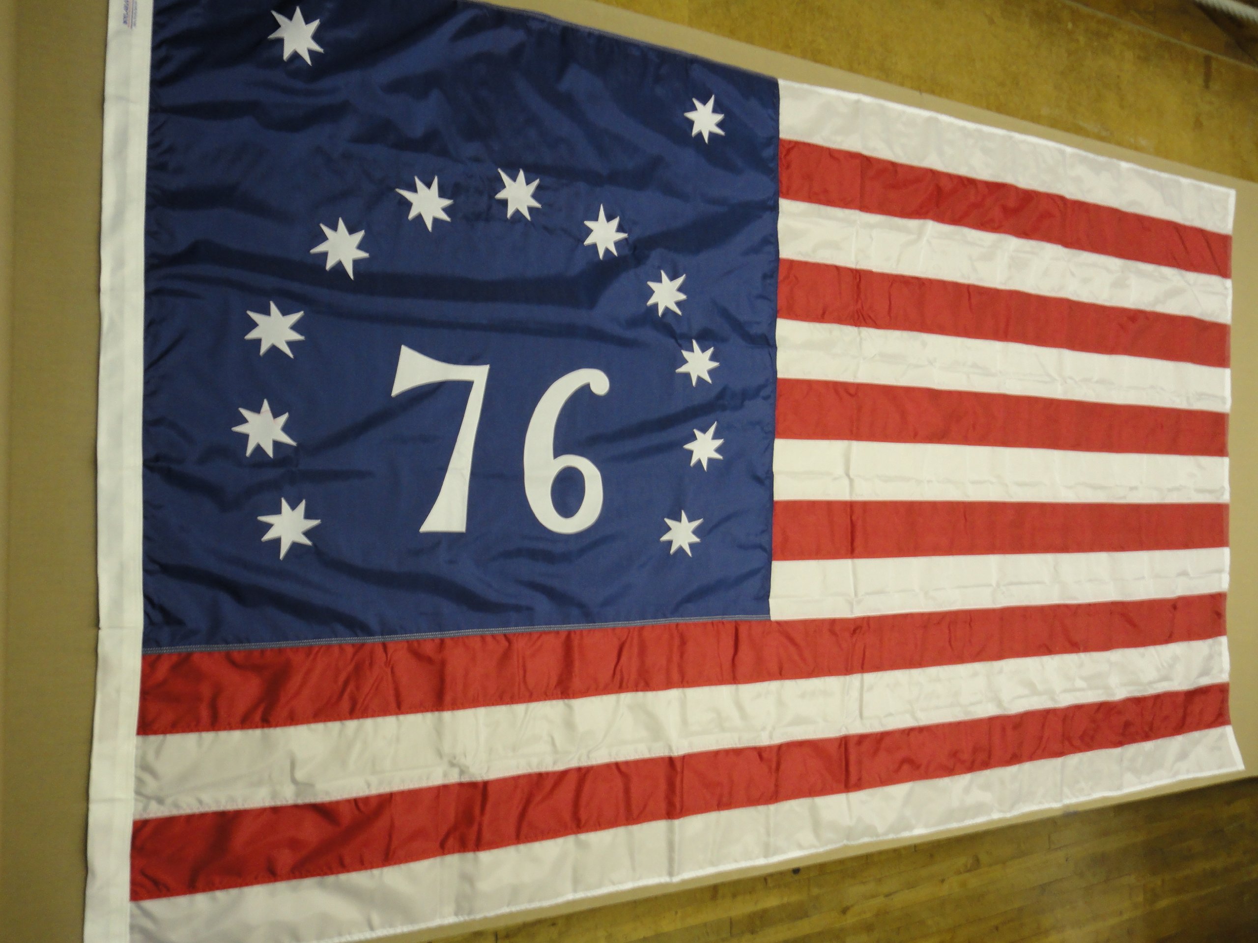Bennington Spirit of '76 Indoor/Outdoor Sewn Nylon Flag with Brass Grommets - 5' x 8' - Patriotic American Revolution Decor for Home, Garden & Historical Events
