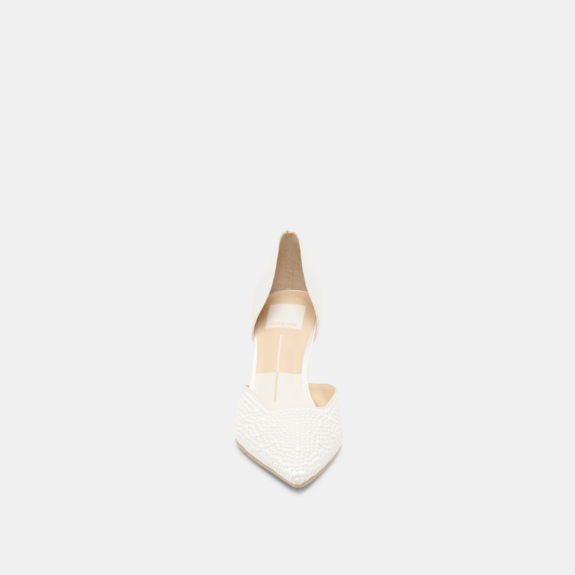 Eloy Pearl Heels - True White Satin Women's Dress Shoes for Weddings, Parties & Special Occasions