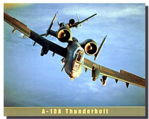 Vintage A-10A Thunderbolt Airplane Art Print Poster - Military Aviation Wall Decor for Home & Office (16x20 Inches) - Perfect for Man Cave, Pilot Gifts & Air Force Enthusiasts