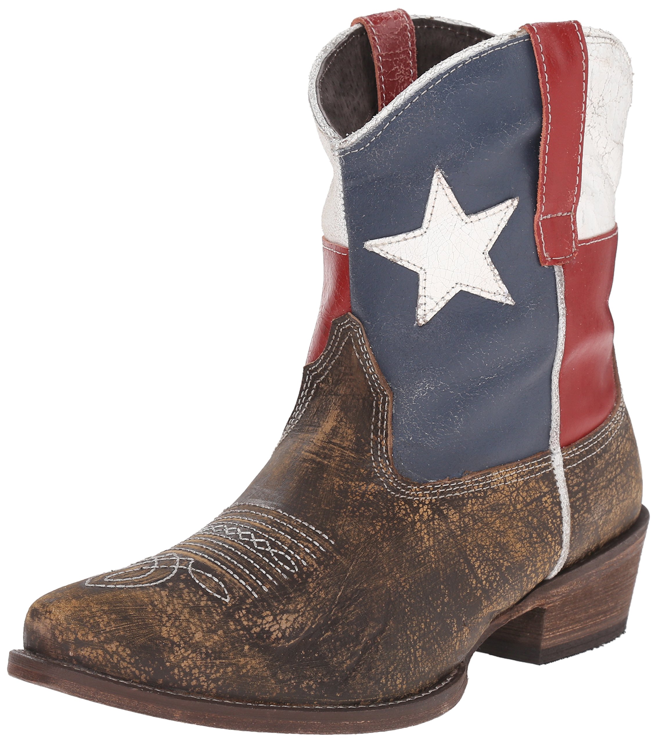Roper Women's Texas Beauty Ankle Bootie - Western Cowgirl Boots for Women, Comfortable Leather Booties for Daily Wear, Country Style Fashion Footwear | Perfect for Rodeo, Line Dancing & Casual Outfits
