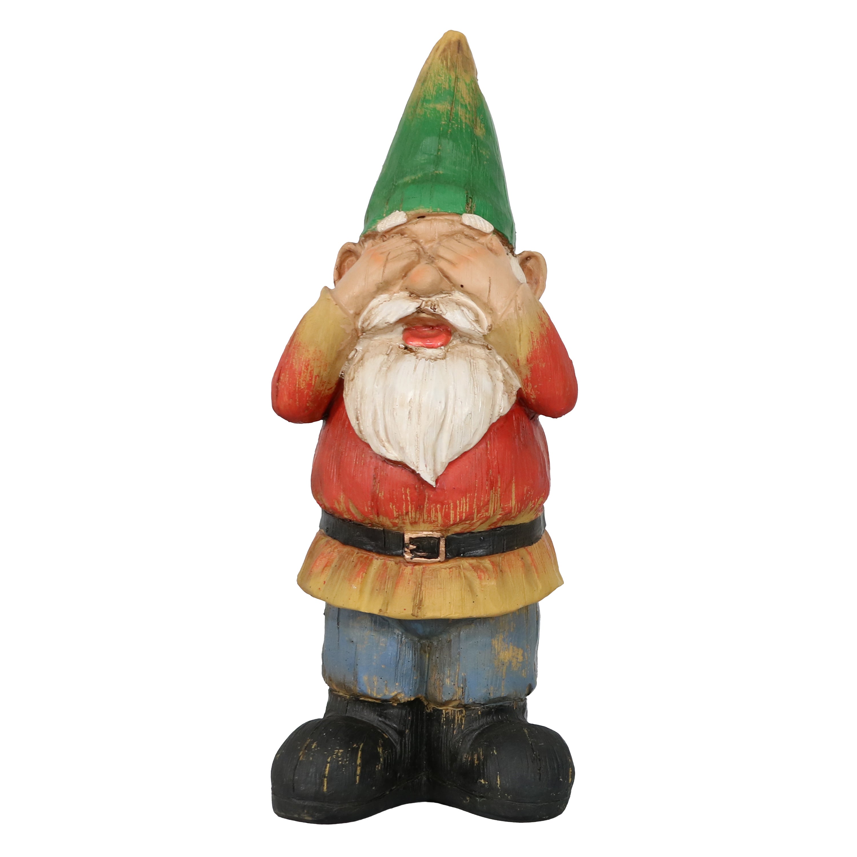 Sunnydaze 3 Wise Gnomes Garden Statue Set - Hear No Evil, Speak No Evil, See No Evil - Perfect for Outdoor Decor, Lawn Ornaments & Fairy Gardens