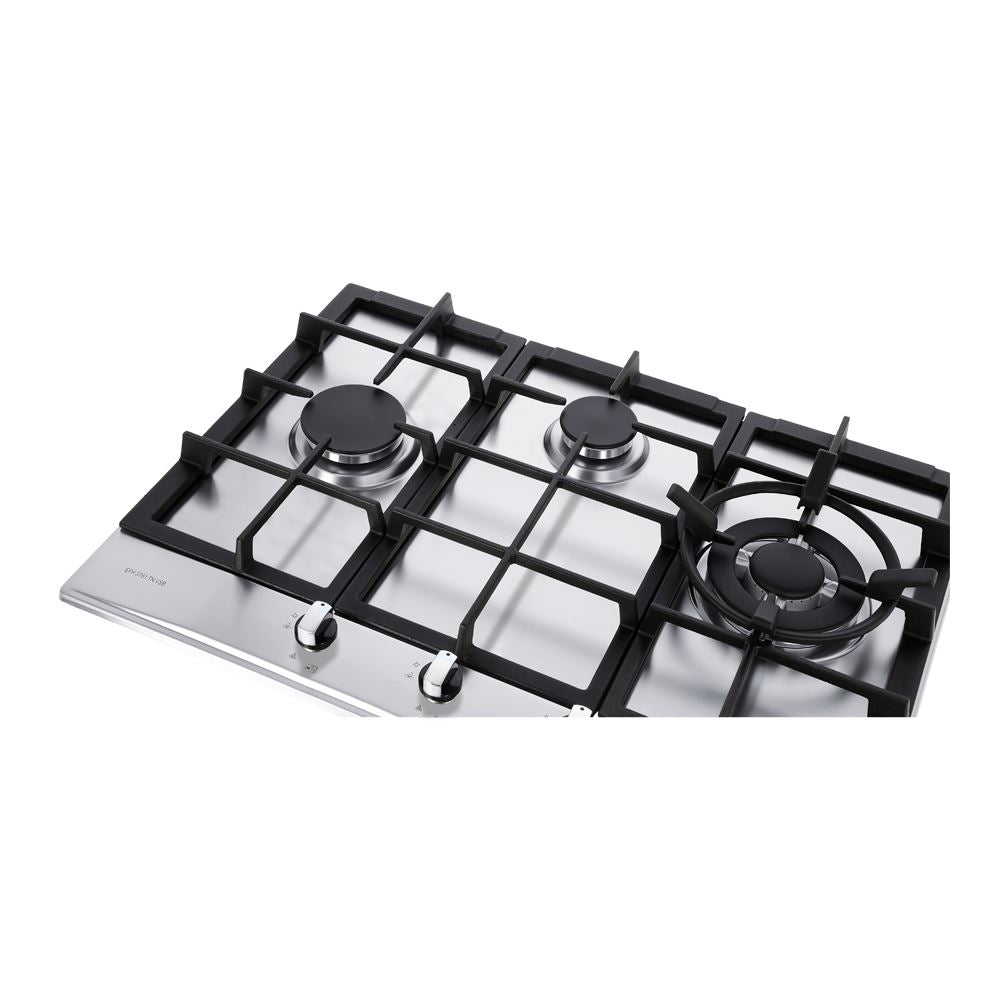 EF CK Premio 90 Stainless Steel Chimney Range Hood + EFH 3761 TN VSB 68cm Built-in Gas Cooktop - Professional Kitchen Ventilation & Cooking Solution for Home Chefs