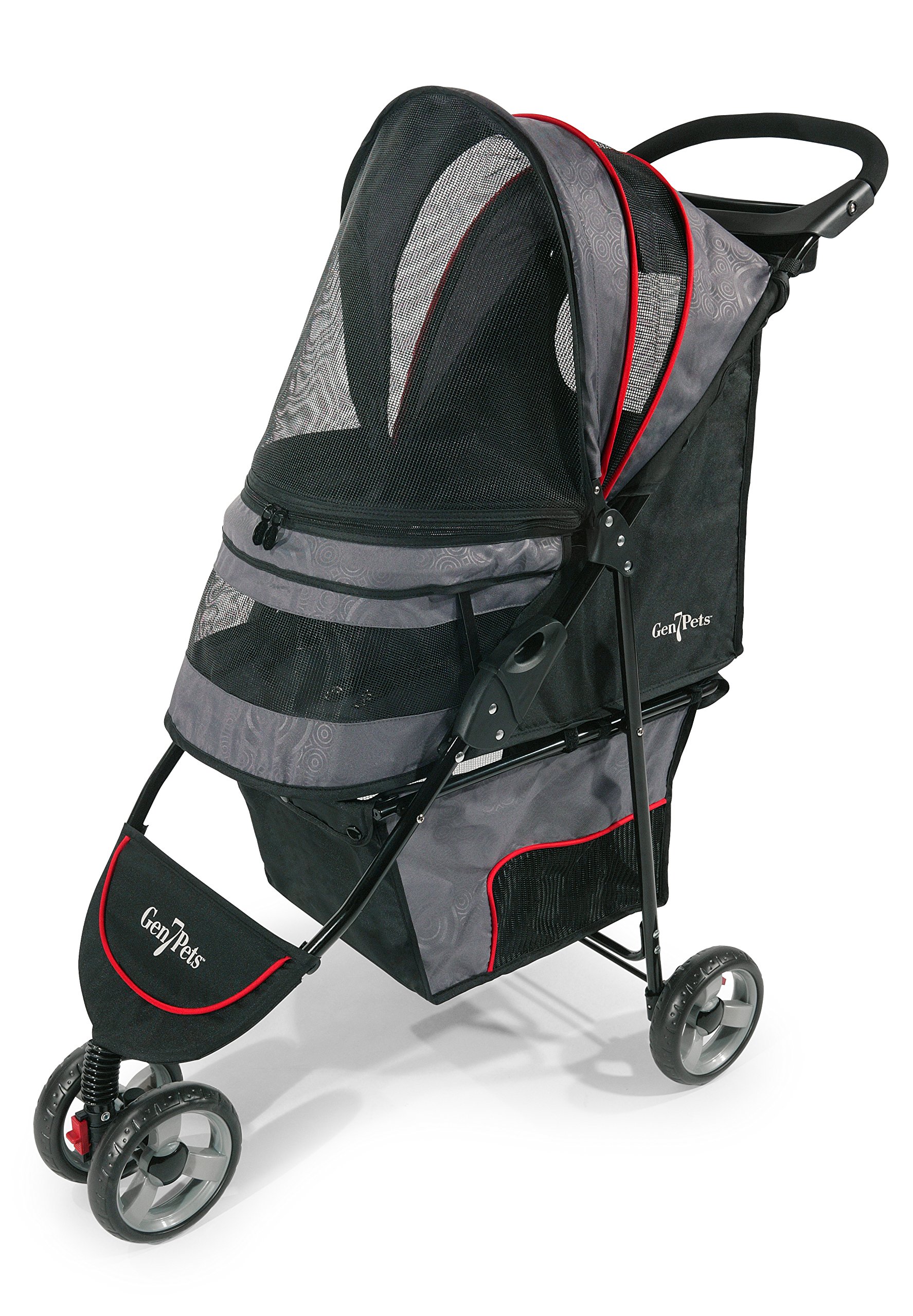 Gen7Pets Regal Plus Dog Stroller - Gray Shadow Pet Stroller for Small to Medium Dogs | Lightweight Foldable Design for Travel, Vet Visits & Outdoor Adventures