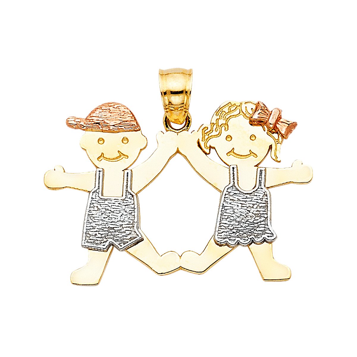 14K Yellow, White & Rose Gold Charm Pendant for Girls & Boys - Perfect for Birthdays, Gifts & Jewelry Collections