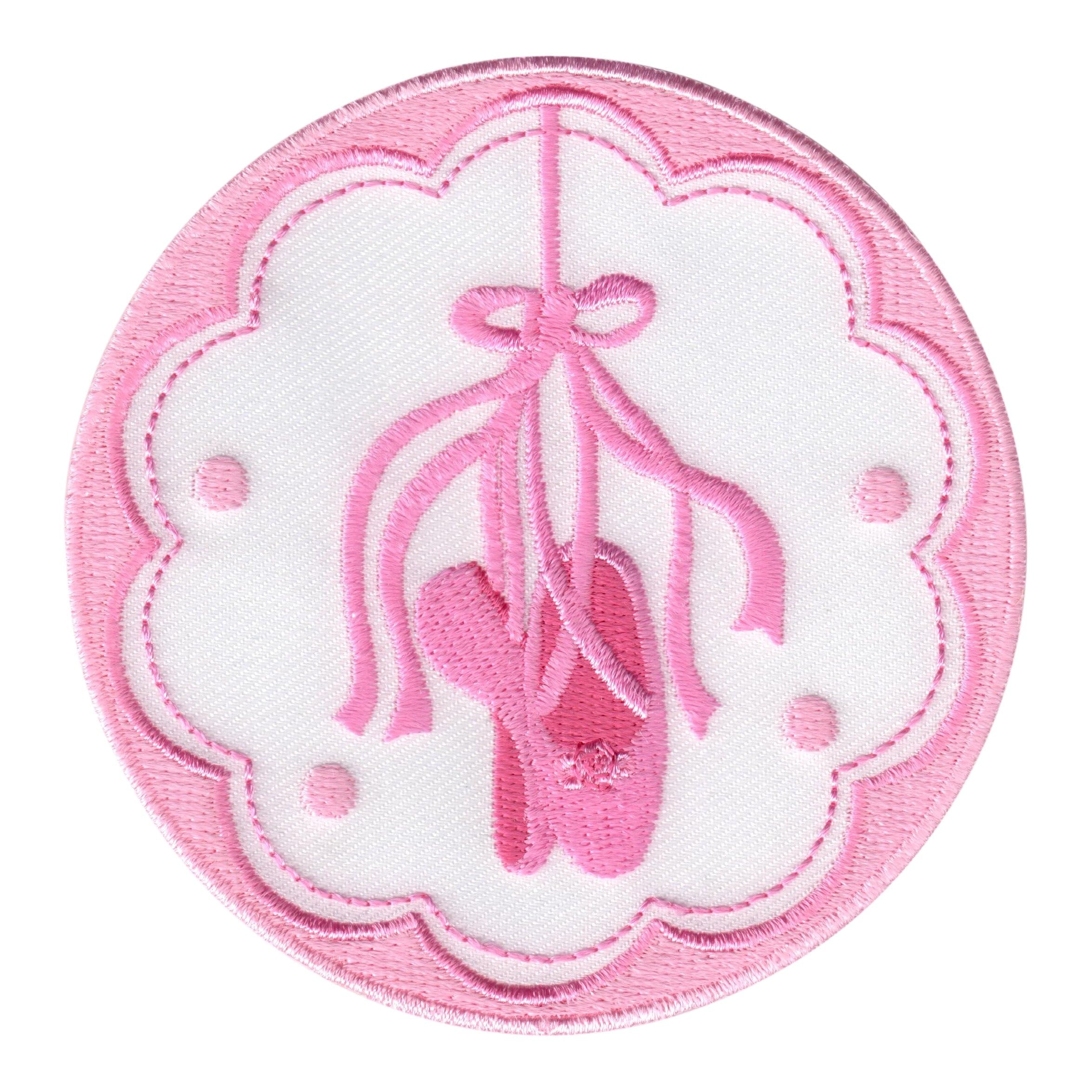 Iron On & Sew On Ballet Shoe Applique Patches for Kids - Adhesive & Stitchable Dance Shoe Decorations - Perfect for Tutus, Dance Costumes & DIY Craft Projects