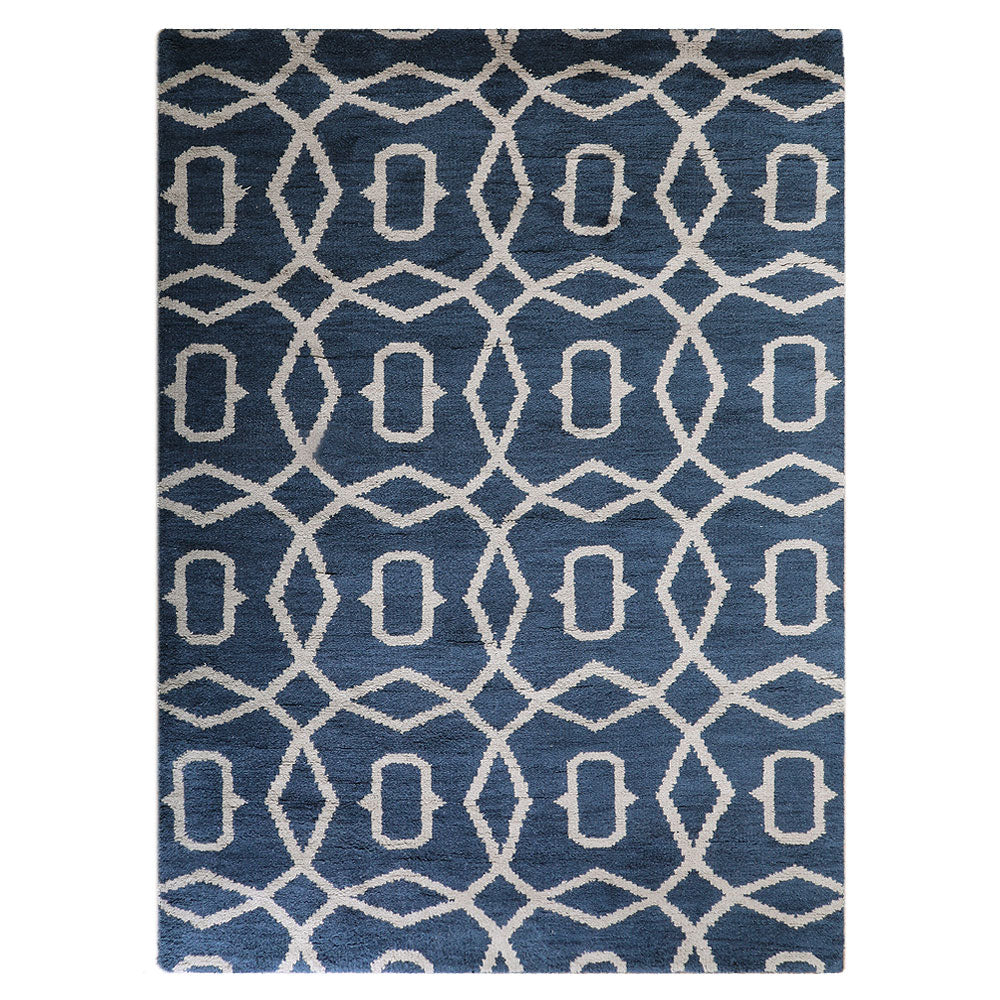 Hand Knotted Hexagonal Wool Rug - Boho Chic Home Decor for Living Room, Bedroom, or Nursery