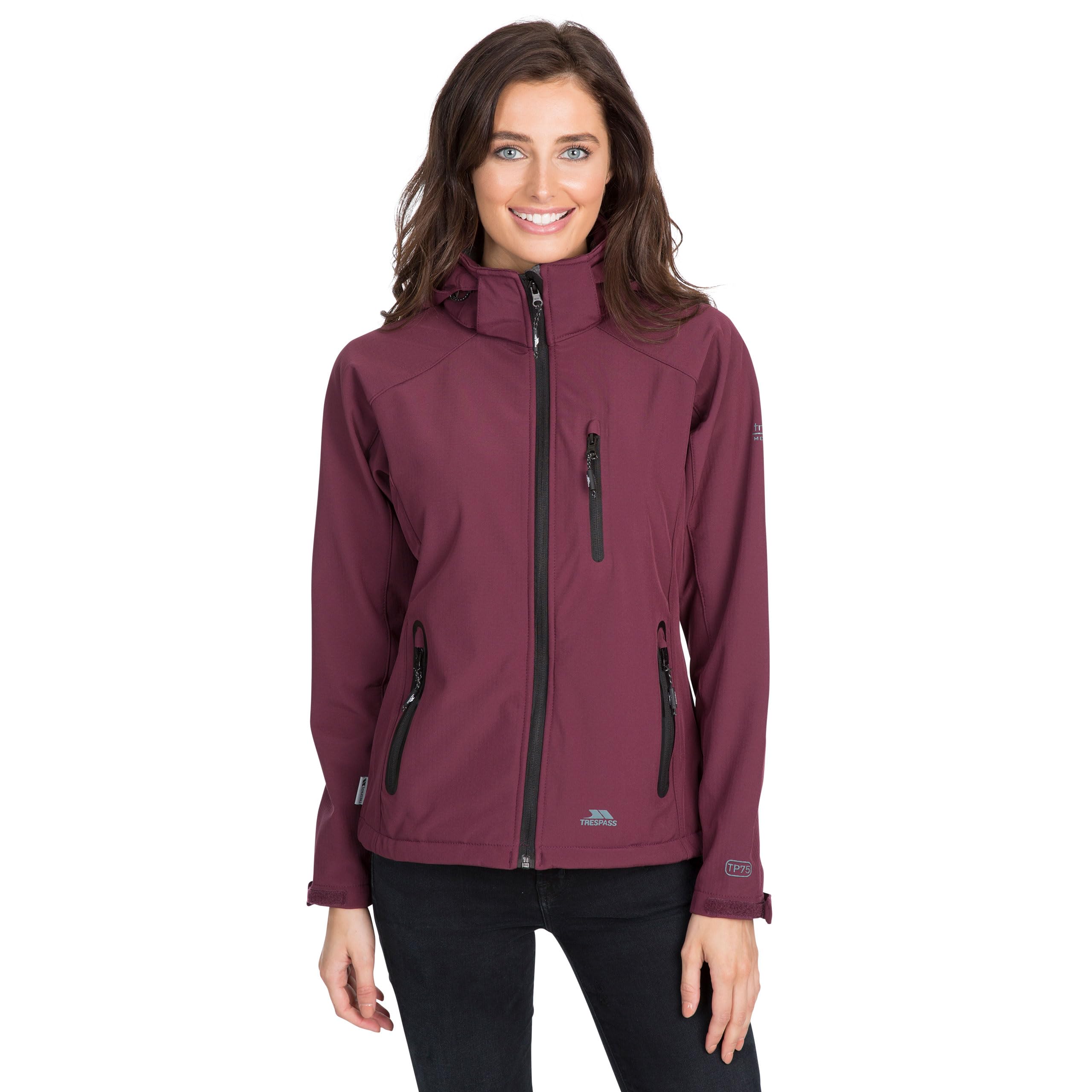 Trespass Women's Bela II Waterproof Softshell Jacket - Lightweight Windproof Winter Coat for Hiking, Skiing & Outdoor Activities