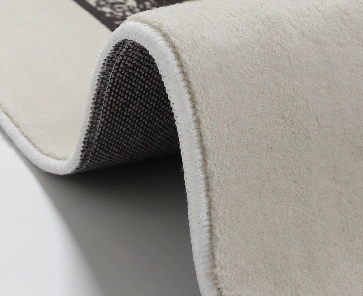 Contemporary Modern Area Rugs for Living Room & Dining Room - Soft Plush French Style Rug for Under Coffee Table - Thick Non-Slip Interior Design Carpet - Perfect for Home Decor, Office & Bedroom