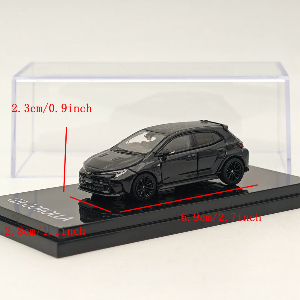 1:64 Scale Toyota GR Corolla RZ Diecast Model Car - Precious Black Pearl - HJ641067BK - Collectible Miniature for Car Enthusiasts & Hobbyists - Perfect for Display, Gifts & Racing Scenes