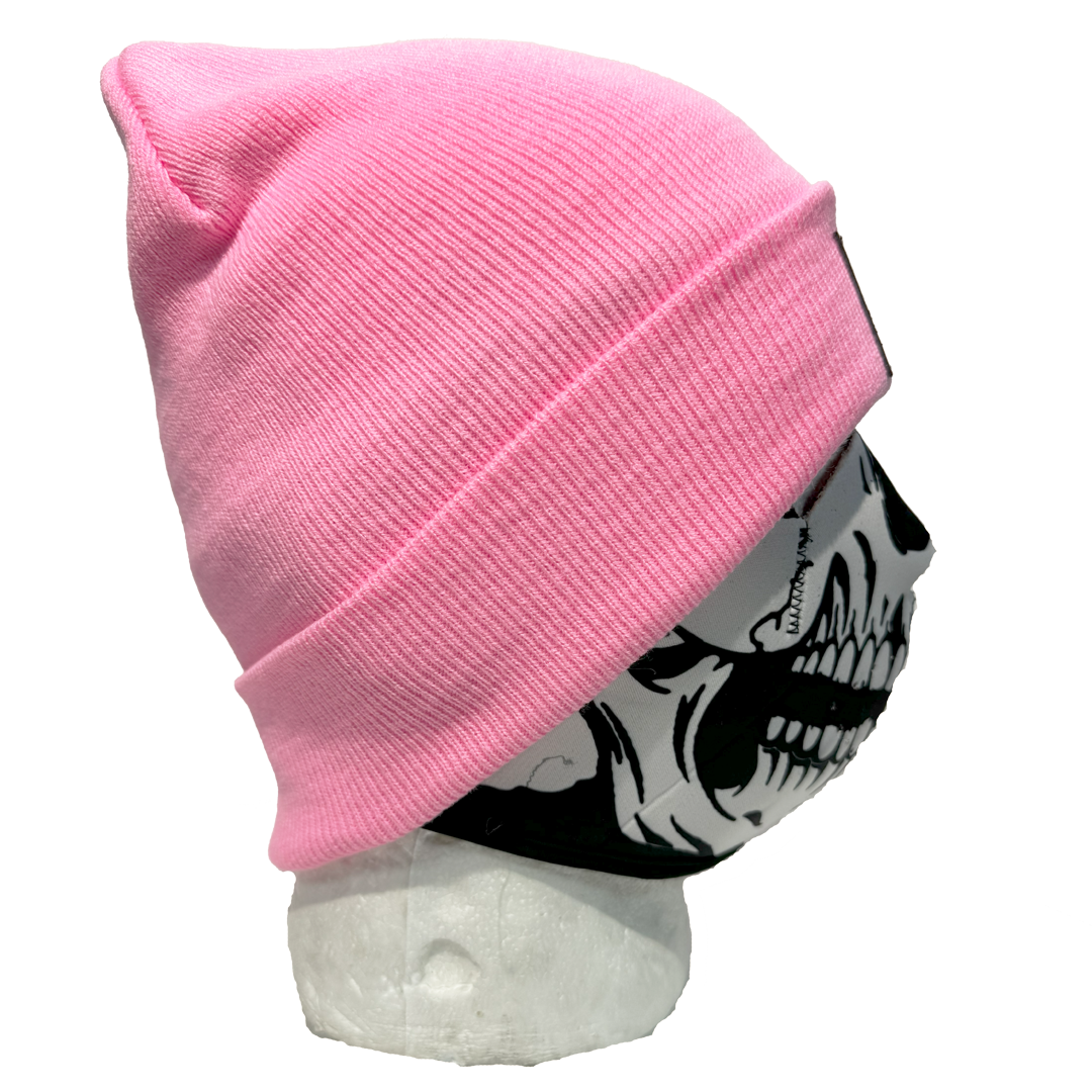 Eagle Leather Knit Beanie for Men & Women - Winter Warm Wool Blend Hat for Outdoor Activities, Hiking, and Casual Wear