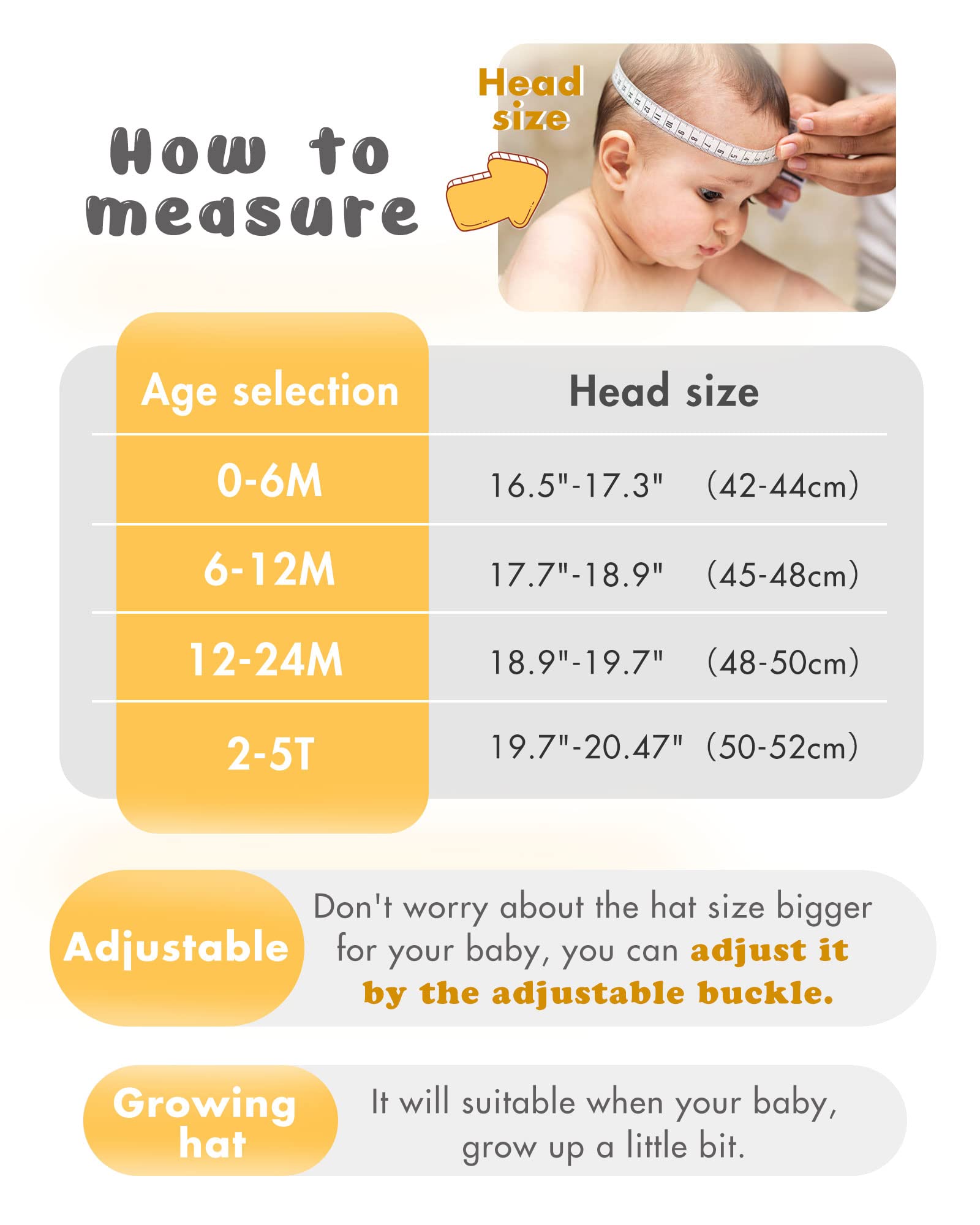 Baby Sun Hat for Boys & Girls - UPF 50+ UV Protection Summer Bucket Hat for Toddlers & Kids - Breathable Cotton Beach Hat for Outdoor, Park, and Beach Activities