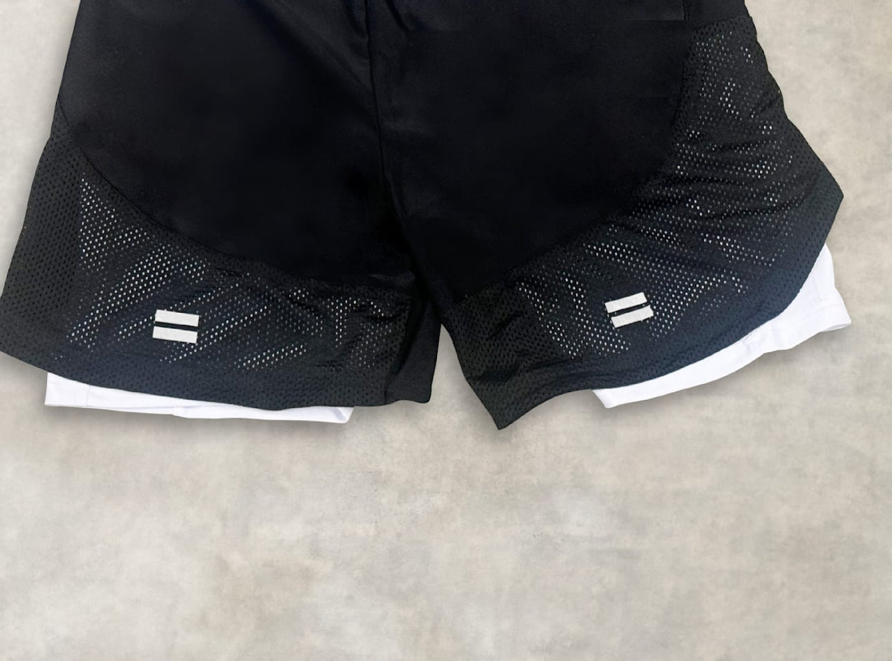 Cerus Black Hybrid 2-in-1 Running Shorts with Built-in Liner - Moisture Wicking Athletic Shorts for Men - Perfect for Gym, Jogging & Outdoor Workouts