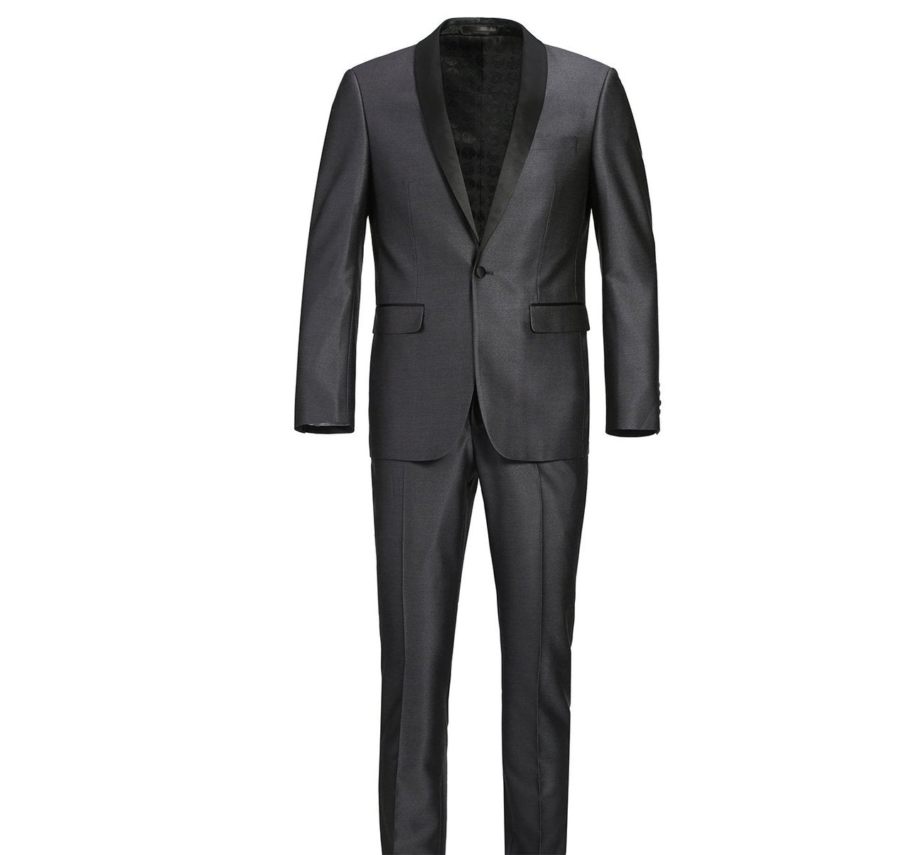 Alessandro Vitello by Renoir 2-Piece Slim Fit Shawl Lapel Tuxedo Suit for Men | Formal Wedding, Prom & Evening Events | Premium Italian Wool Blend
