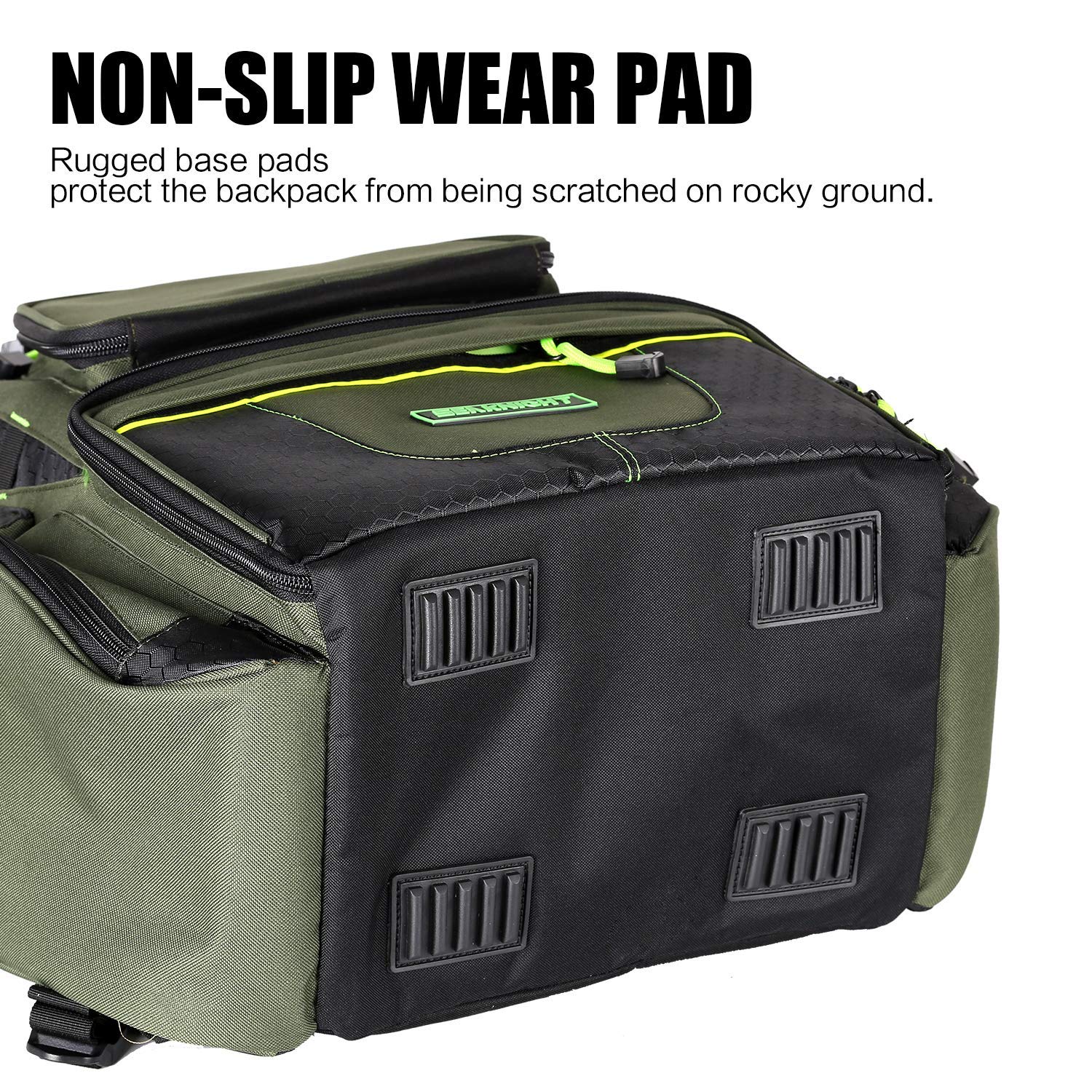 Seaknight Water-Resistant Fishing Tackle Backpack - Large Storage with 4 Trays, Multifunctional Outdoor Tackle Box Bag for Fishing, Camping, Hiking & Cycling | Perfect for Anglers and Outdoor Enthusiasts