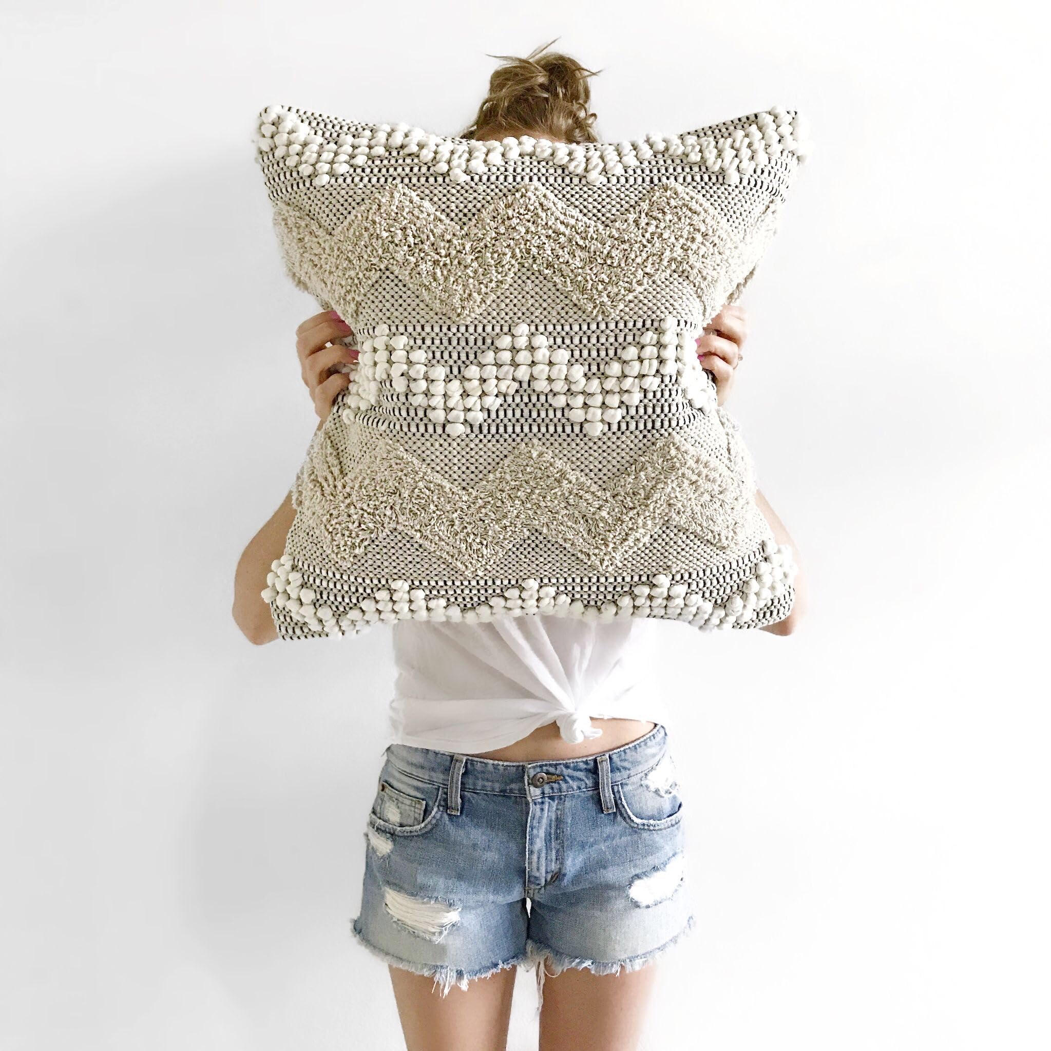 Boho Pillow Covers 20x20 - Decorative Throw Pillows for Bed, Sofa & Couch - Modern Bohemian Pillow Cases - CASA BOHO Home Decor for Living Room, Bedroom & Nursery