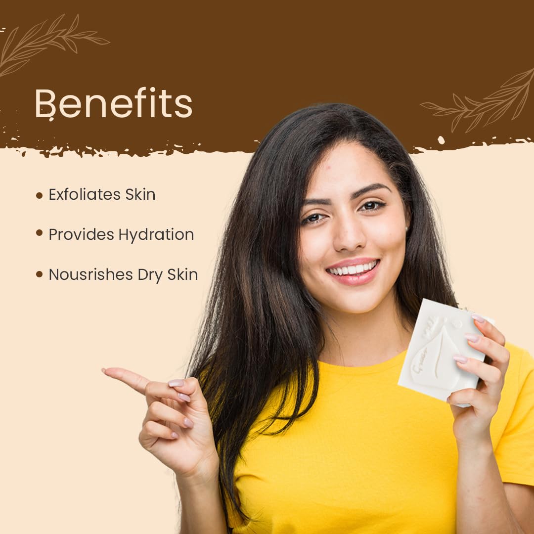 Organic Green Milk Oats & Honey Soap Bar - Natural Moisturizing & Exfoliating (2-Pack) - Perfect for Dry Skin Care & Eco-Friendly Bath Gifts