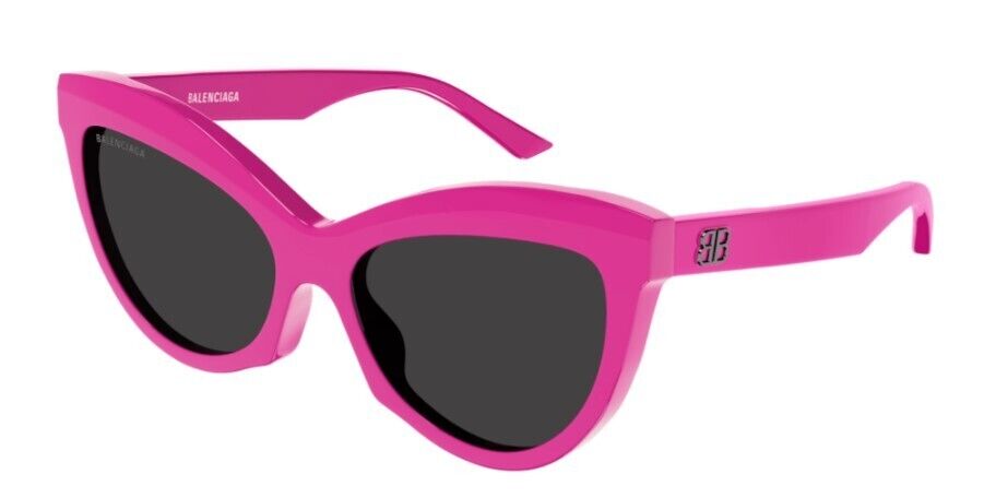 Balenciaga BB0217S 003 Fuchsia Grey Cat Eye Sunglasses for Women - Stylish UV Protection Shades for Beach, Driving & Fashion Outfits