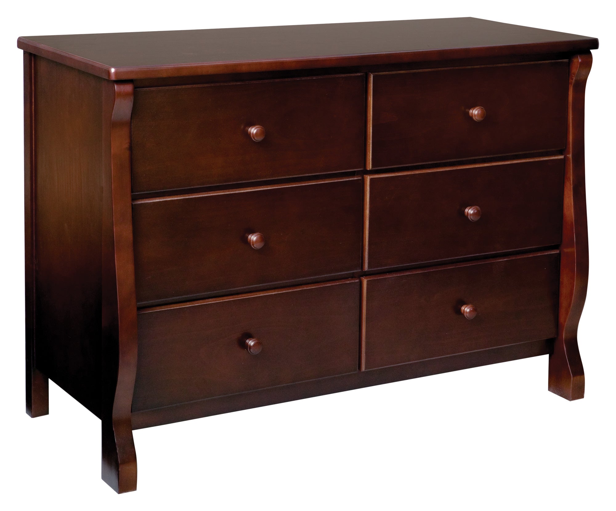 Elegant Canton Eclipse Dresser - Modern Wooden Bedroom Dresser with 6 Drawers, Vintage Style Storage for Bedroom, Living Room, and Office Organization