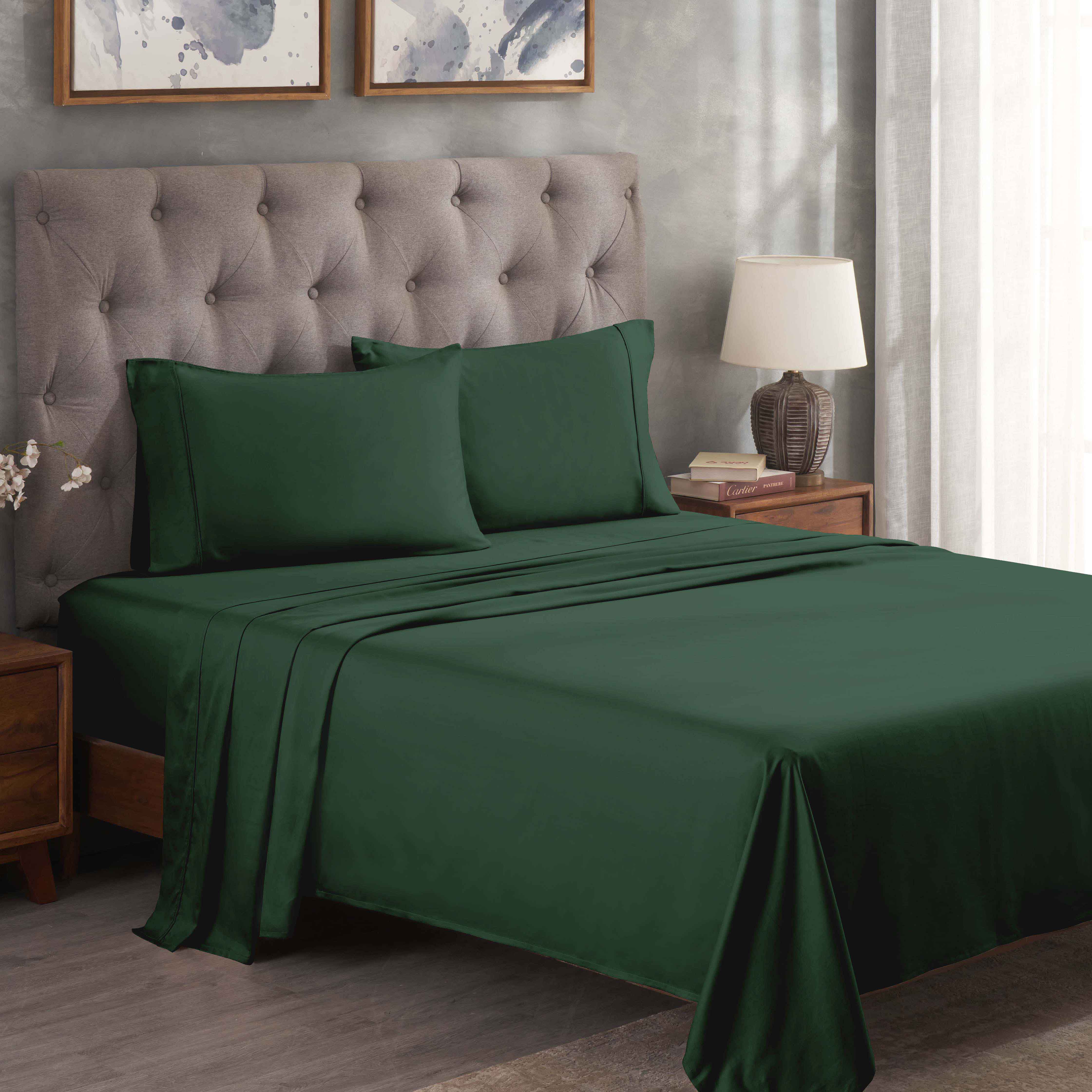 Premium 300 Thread Count Egyptian Cotton Bed Sheet Set - Soft, Breathable & Durable for Ultimate Comfort - Perfect for Luxury Bedrooms & Hotels