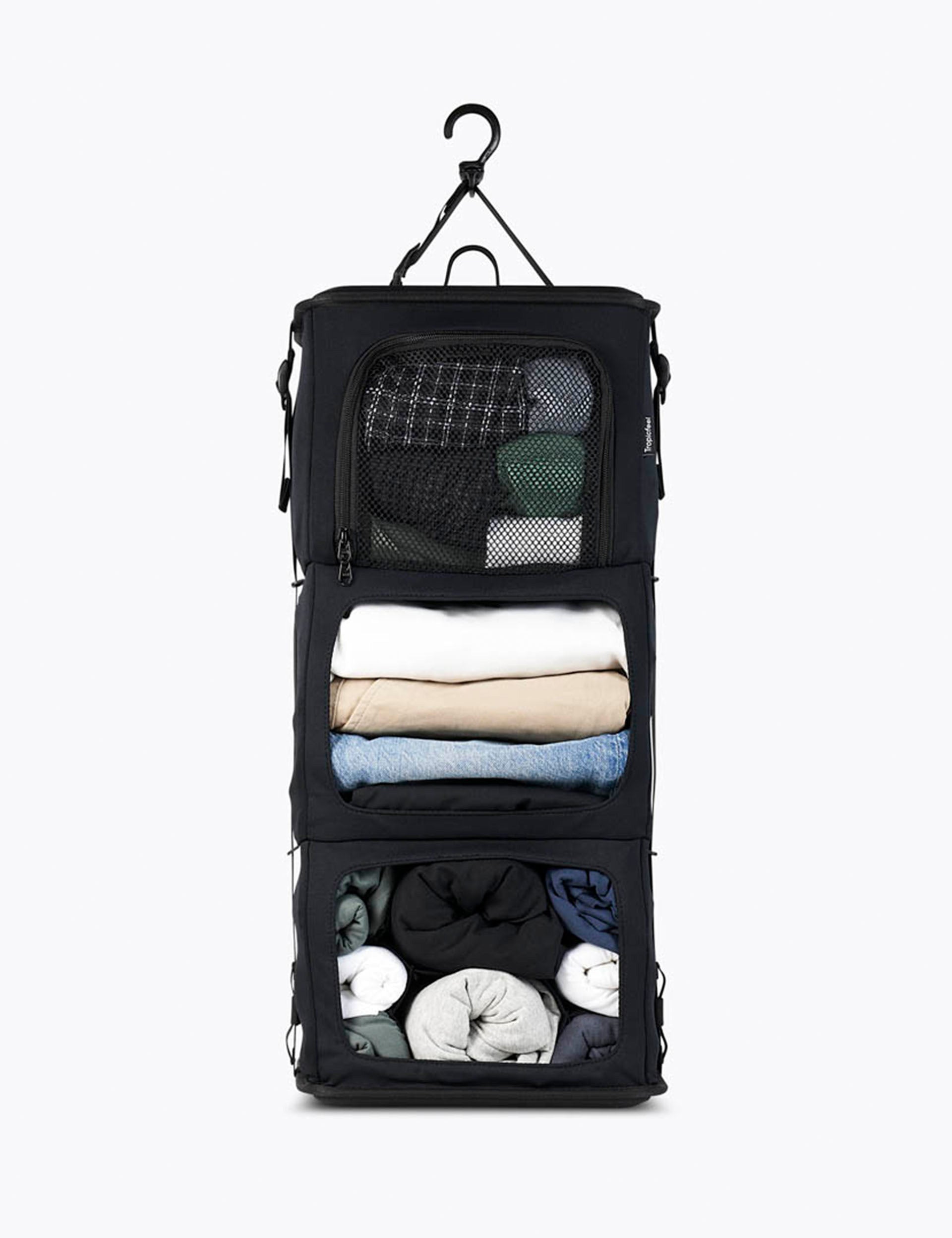 Stylish Black Wardrobe Closet - Modern Freestanding Storage for Bedroom, Living Room, or Walk-In Closet Organization