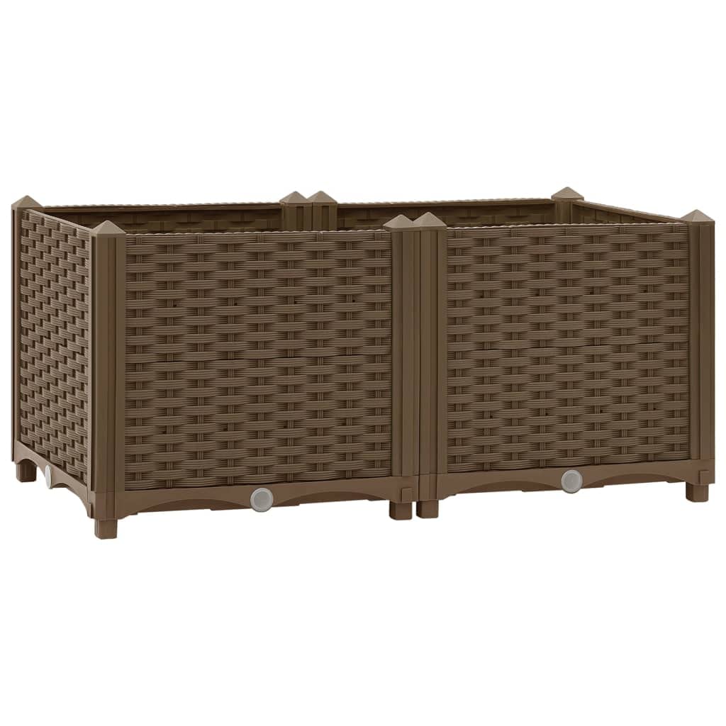 31.5x15.7x15 Inch Raised Garden Bed for Vegetables, Flowers & Herbs - Durable Polypropylene Outdoor Planter Box - Perfect for Backyard, Patio, Deck & Lawn Gardening