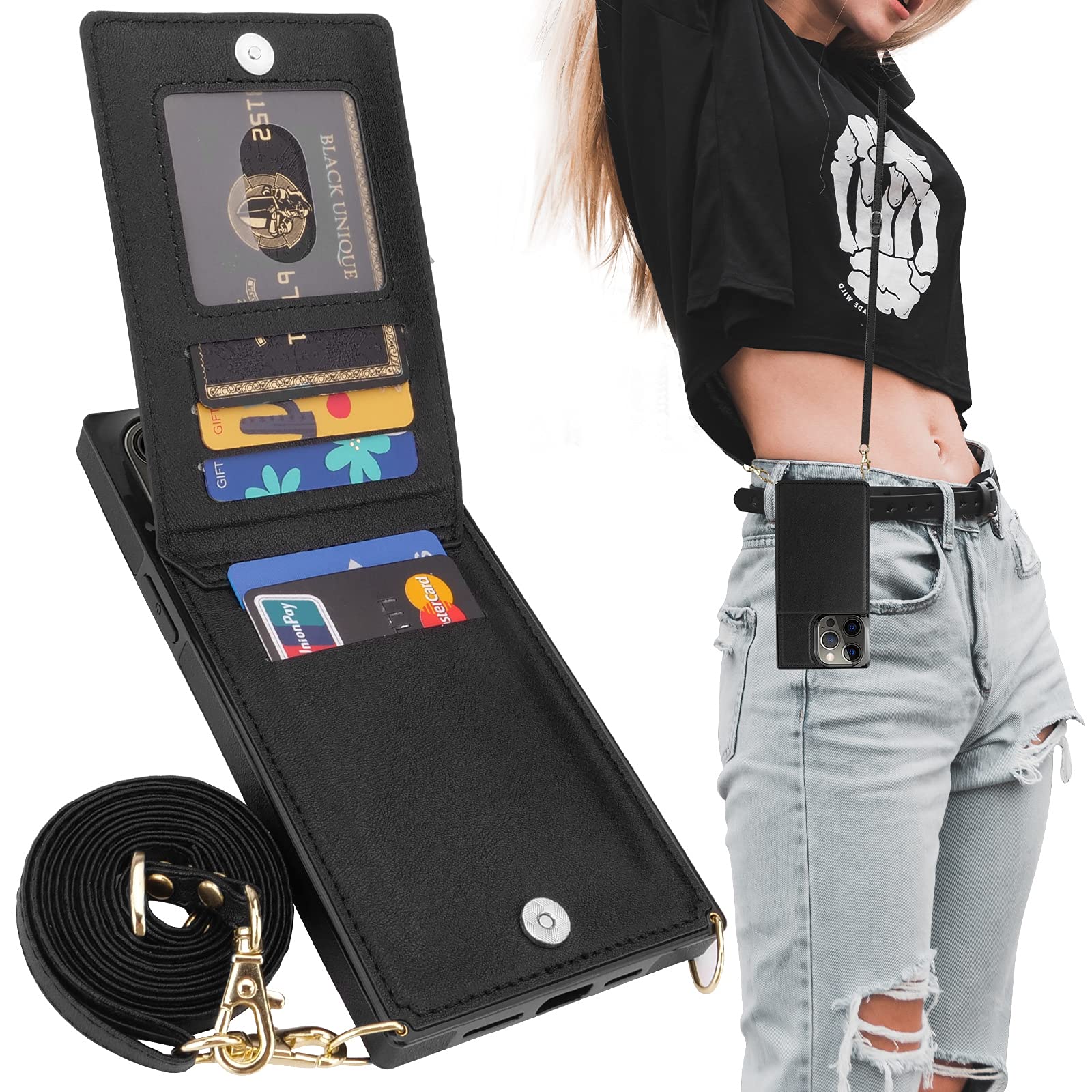 Compernee iPhone 13 Pro Max Wallet Case (6.7