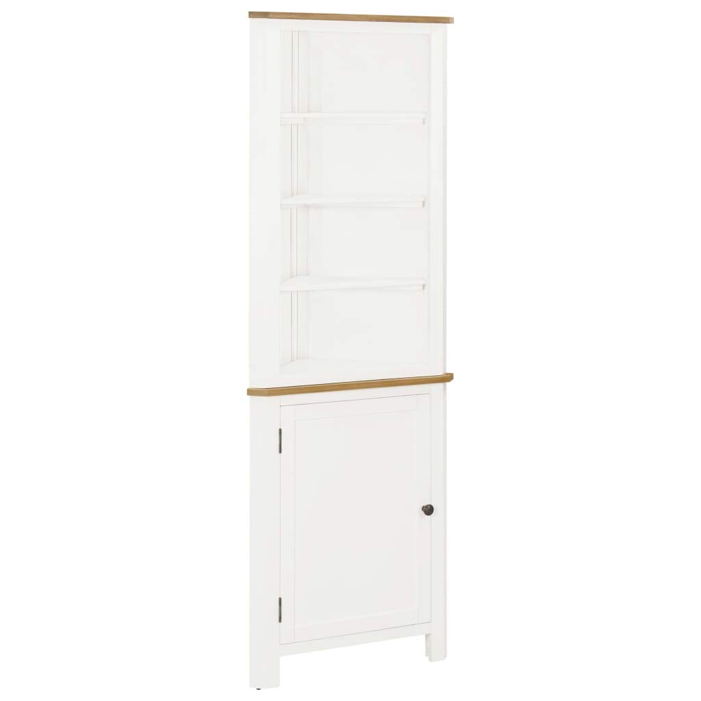 Freestanding Oak Wood Storage Cabinet 23.2x14.2x70.9 Inches - Multipurpose Floor Cabinet for Kitchen, Living Room & Bedroom - Solid Wood Corner Cabinet for Home Organization & Storage Furniture
