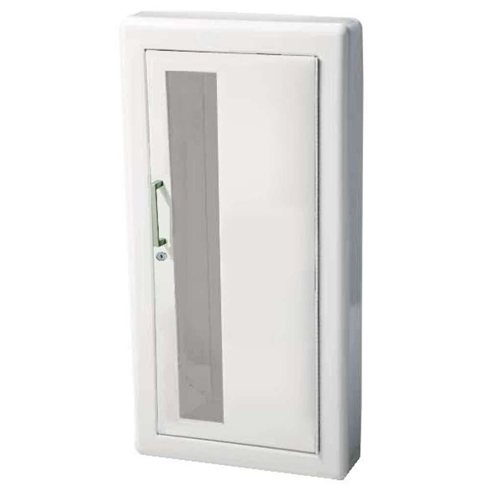 JL Industries 1817W10 Ambassador Fire Extinguisher Cabinet - Vertical Duo Panel with Pull Handle & SAF-T-LOK | Wall Mounted Safety Cabinet for Home, Office & Commercial Use