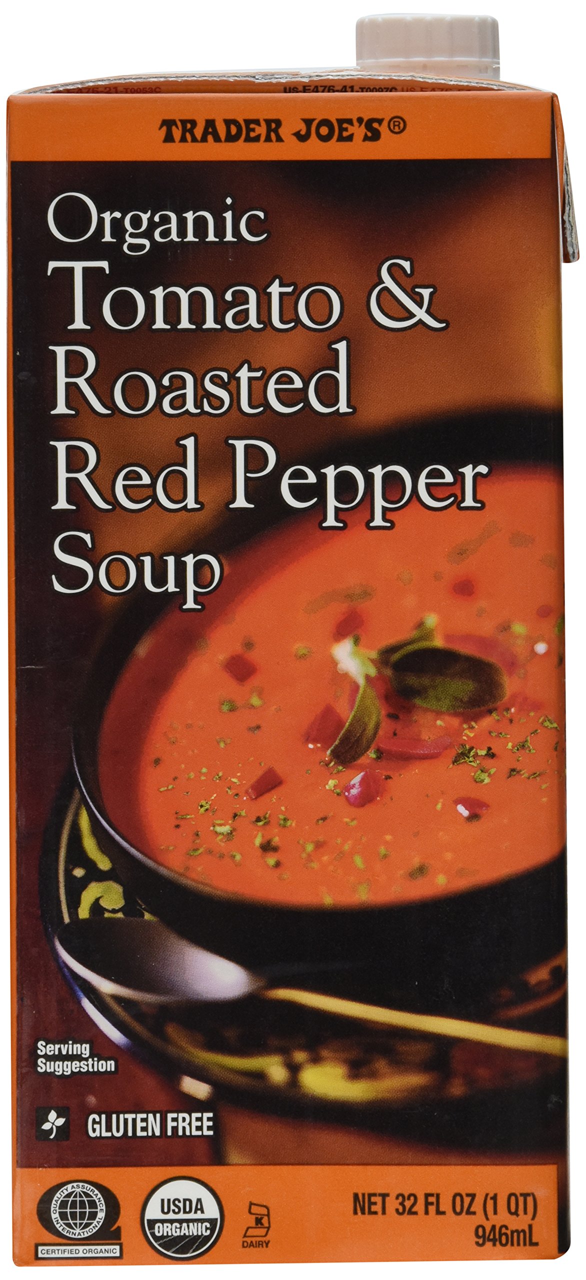 Organic Tomato & Roasted Red Pepper Soup 3-Pack | Trader Joe's | Vegan & Gluten-Free | Perfect for Quick Lunches, Camping & Cold Weather Comfort