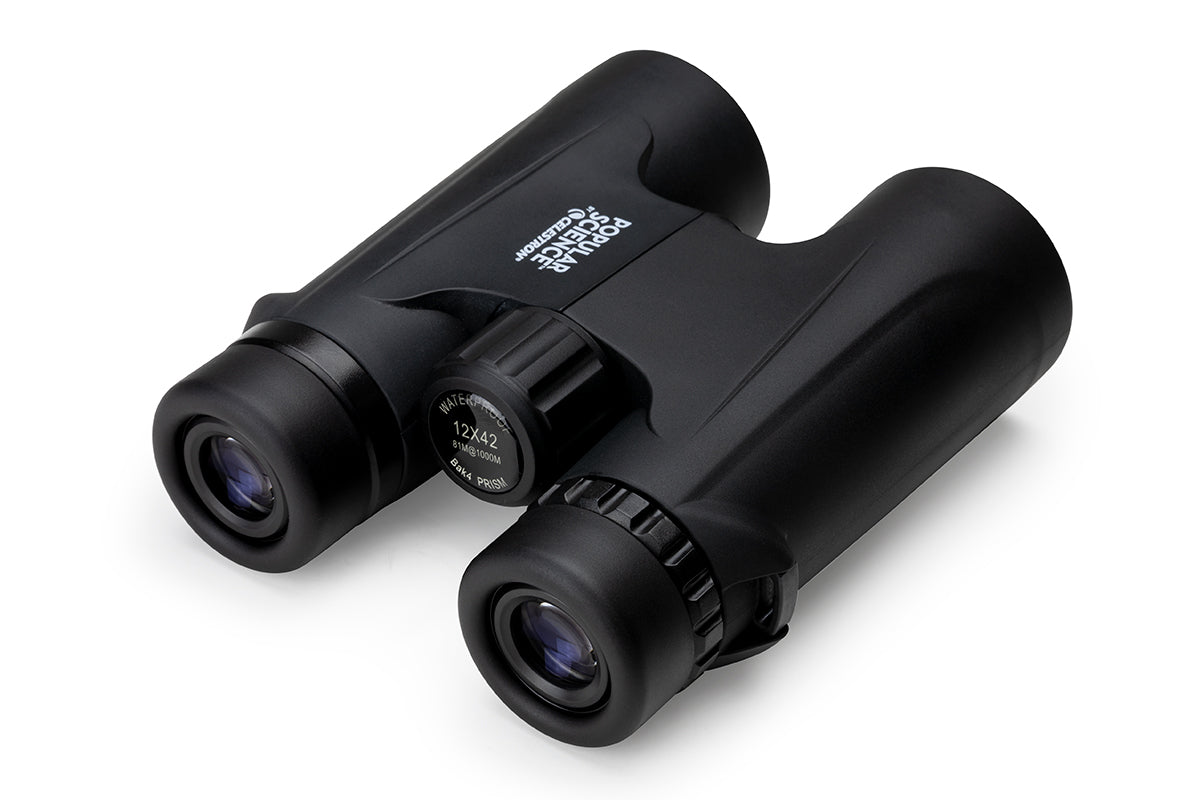 Celestron Outland X 12x42mm Roof Prism Binoculars with Smartphone Adapter & Bluetooth Remote - High Powered Compact Binoculars for Bird Watching, Hiking, Travel and Stargazing