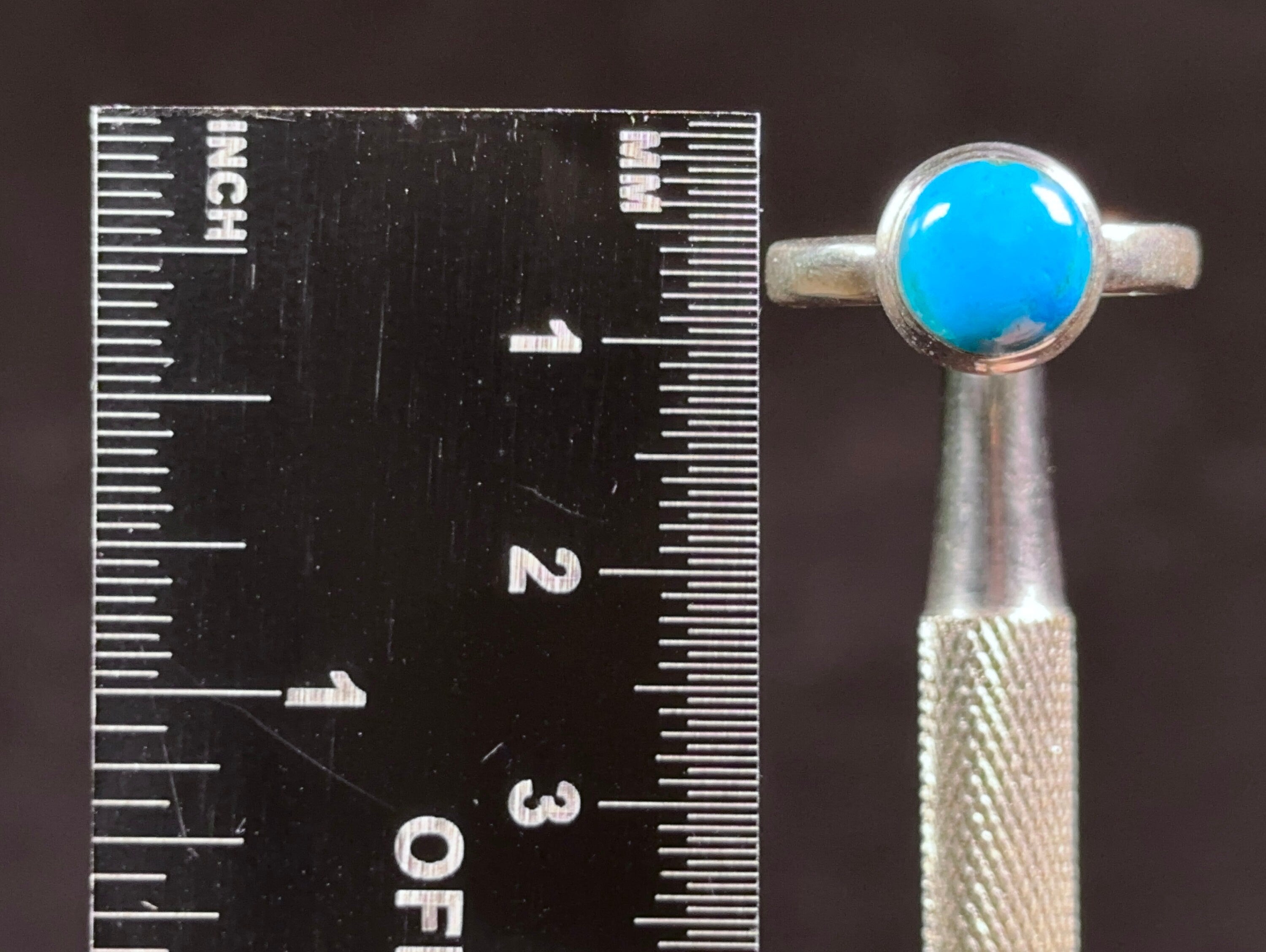 GEM SILICA Crystal Ring Size 6.25 - Round Rare Polished Chrysocolla Sterling Silver Gemstone Ring from Arizona | 54015 | Perfect for Weddings, Anniversaries & Special Occasions