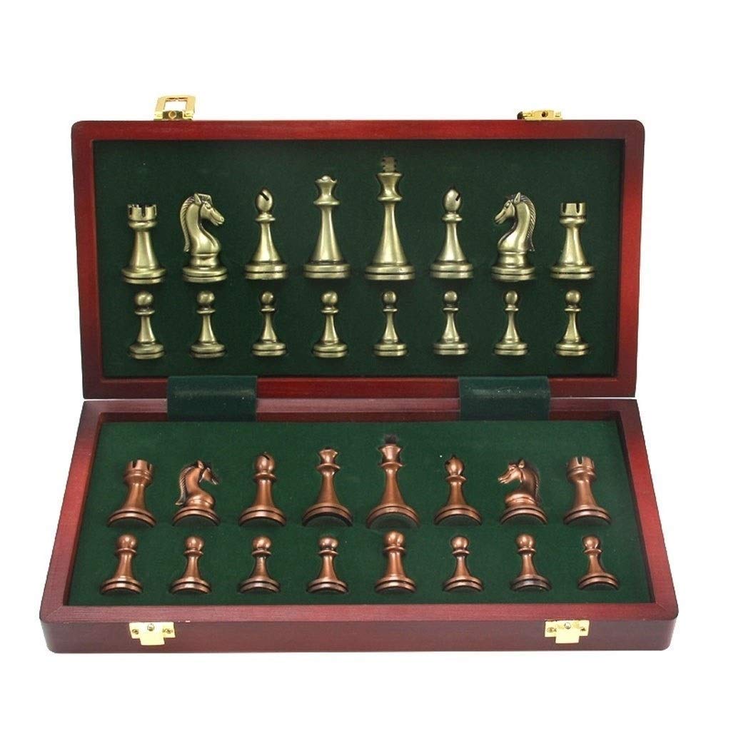 Premium SHBV Magnetic Travel Chess Set - Metal Chessboard with Plastic Checkers & Backgammon - Folding Board with Magnetic Chess Pieces - Perfect for Travel, Camping, Office & Gift Giving