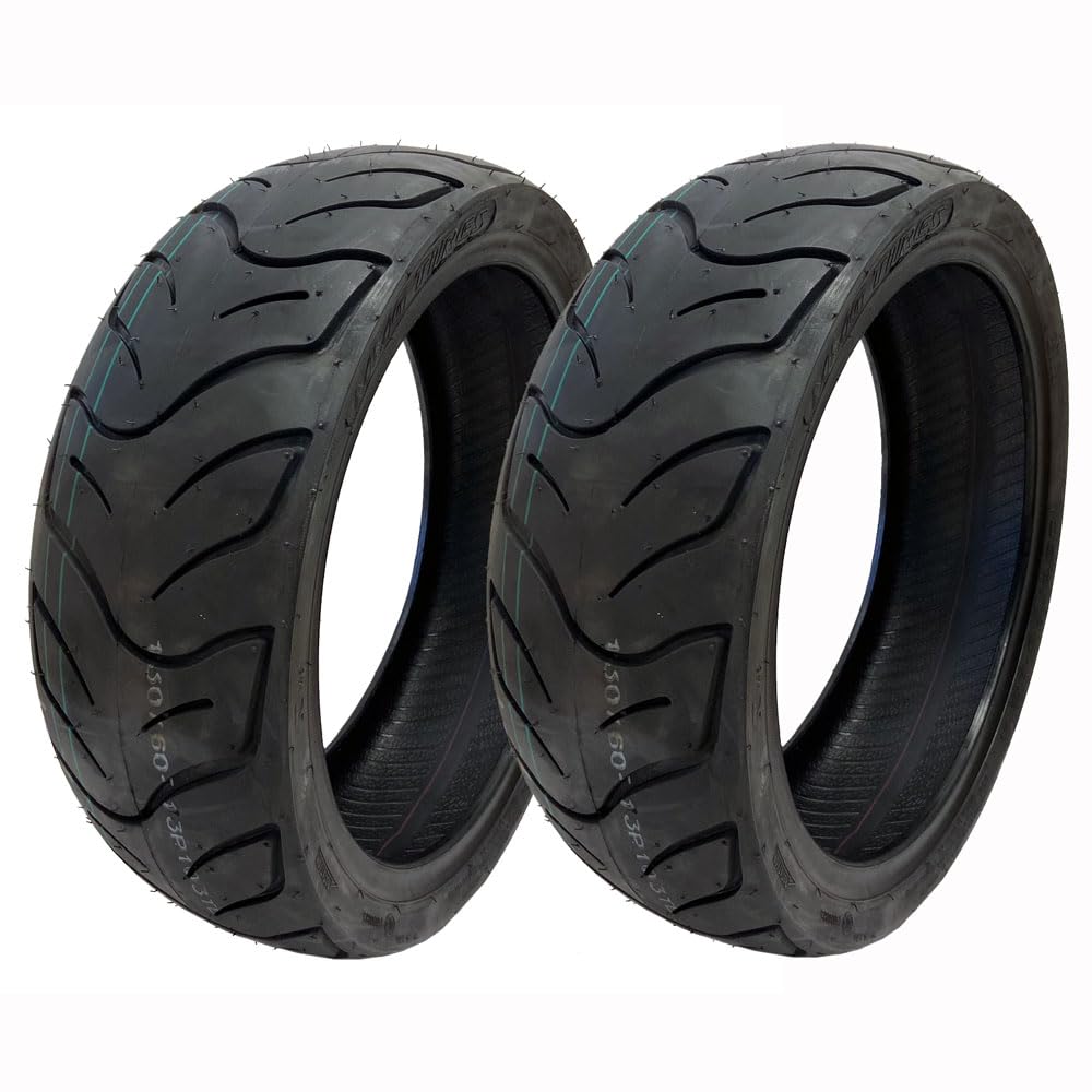 MMG Set of 2 Tubeless Motorcycle Tires 130/60-13 for Scooter & Moped - Front or Rear Wheel Replacement | Perfect for City Commuting & Daily Rides