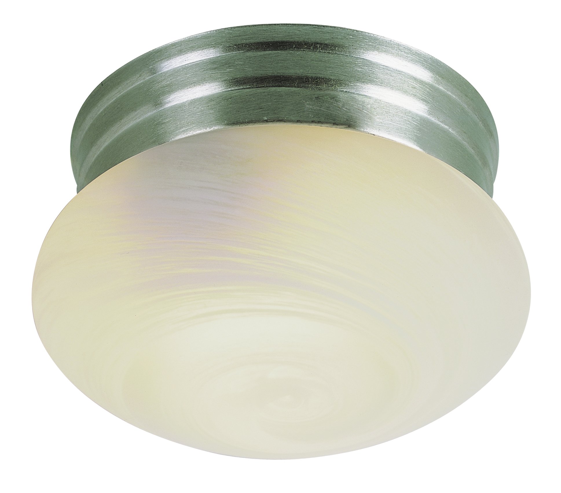 Trans Globe Lighting TG3618 BN Traditional Outdoor Flush Mount Post Light - Pewter, Nickel, Silver Finish | Weather-Resistant for Patio, Garden & Entryway Lighting