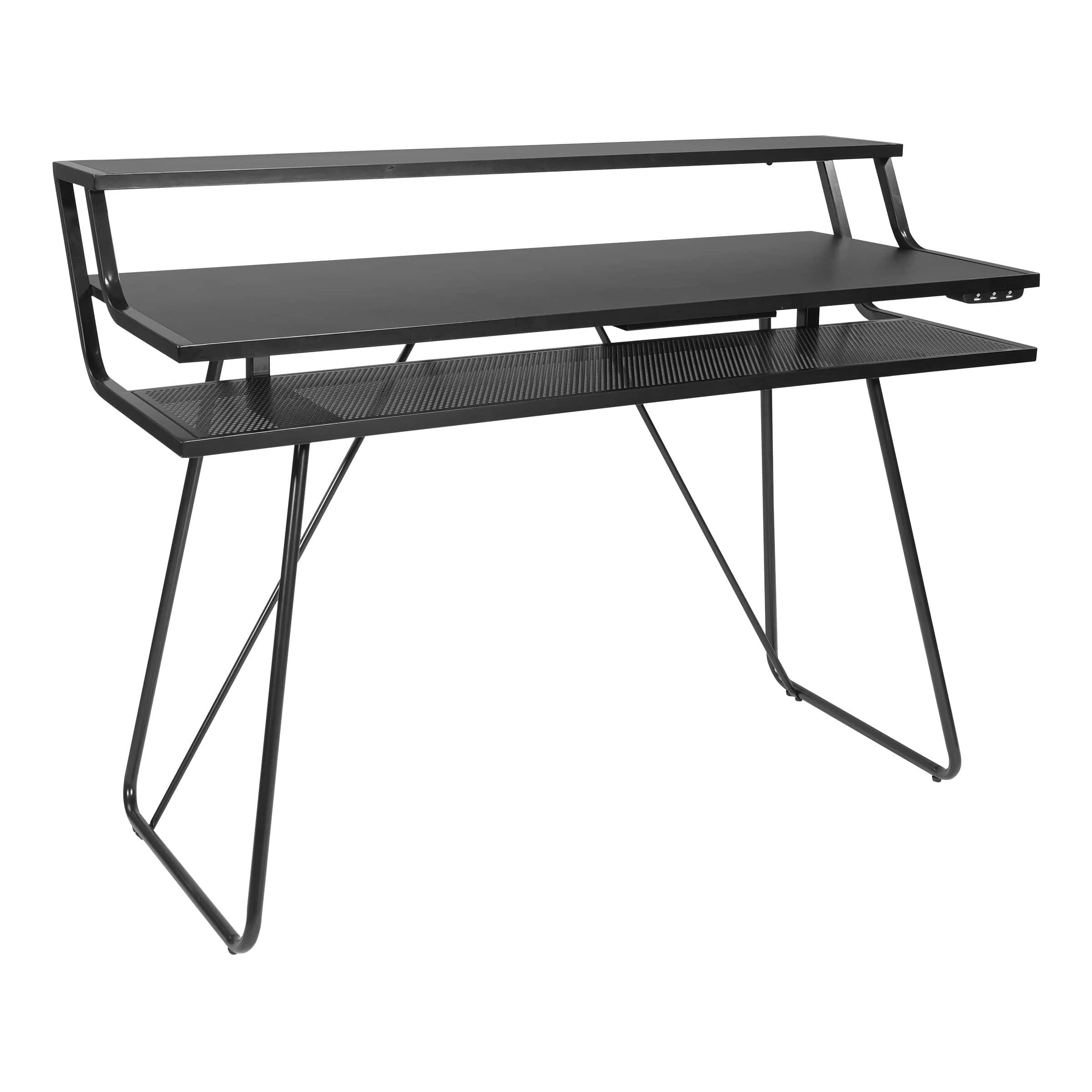Office Star Glitch Battlestation Gaming Desk [GLI25] - Ergonomic Computer Desk for PC & Console Gamers - Perfect for Home Office, Streaming Setup & Esports Gaming