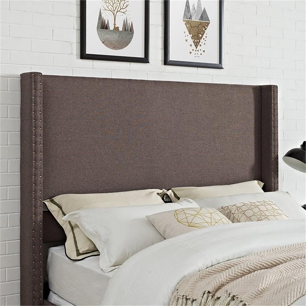 Crosley Furniture Casey Upholstered Bed Headboard - Bourbon Linen Fabric - Full/Queen Size - Elegant Bedroom Decor for Master & Guest Rooms