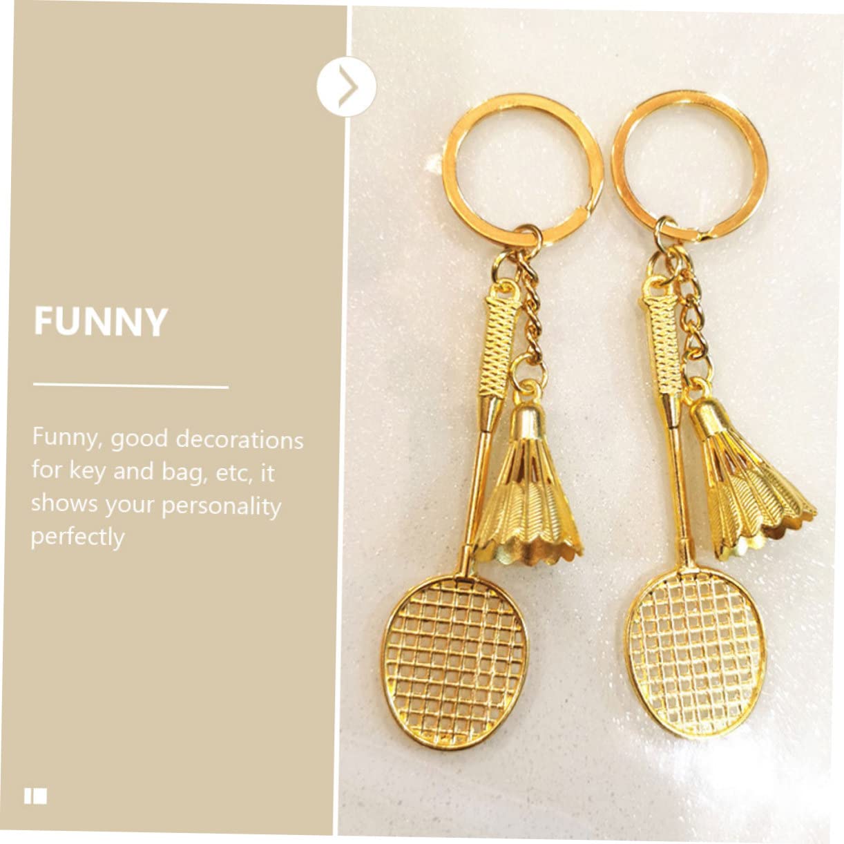 FOYTOKI Stylish Zinc Alloy Keychain Set - Durable Lanyard Keyrings for Sports, Gym & Outdoor Activities | Perfect for Backpacks, Luggage & Gift Giving