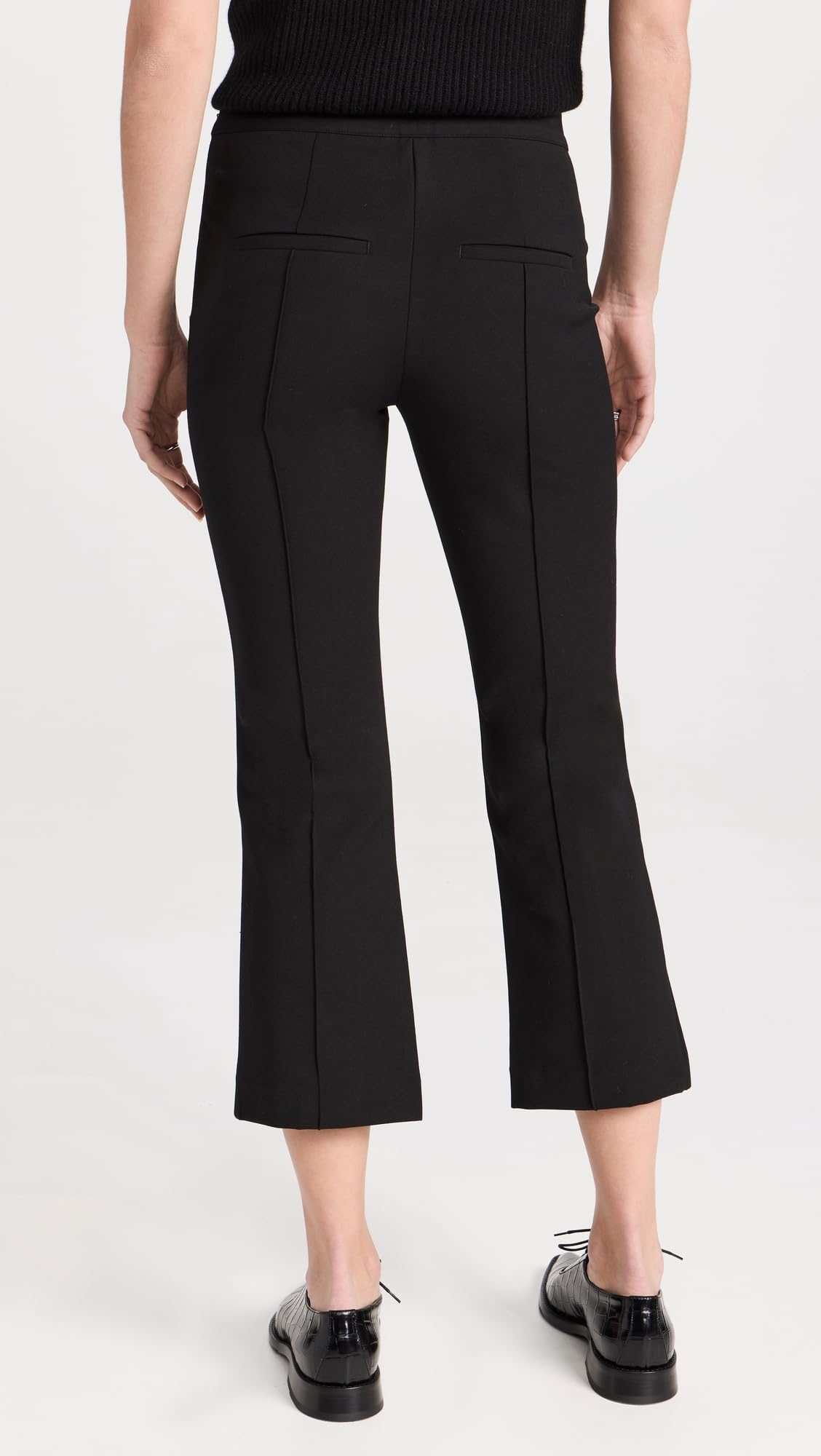 Vince Women's Mid Rise Pintuck Crop Flare Pants - Stylish Casual & Office Wear for Women | Comfortable Stretch Fabric for Everyday Outfits