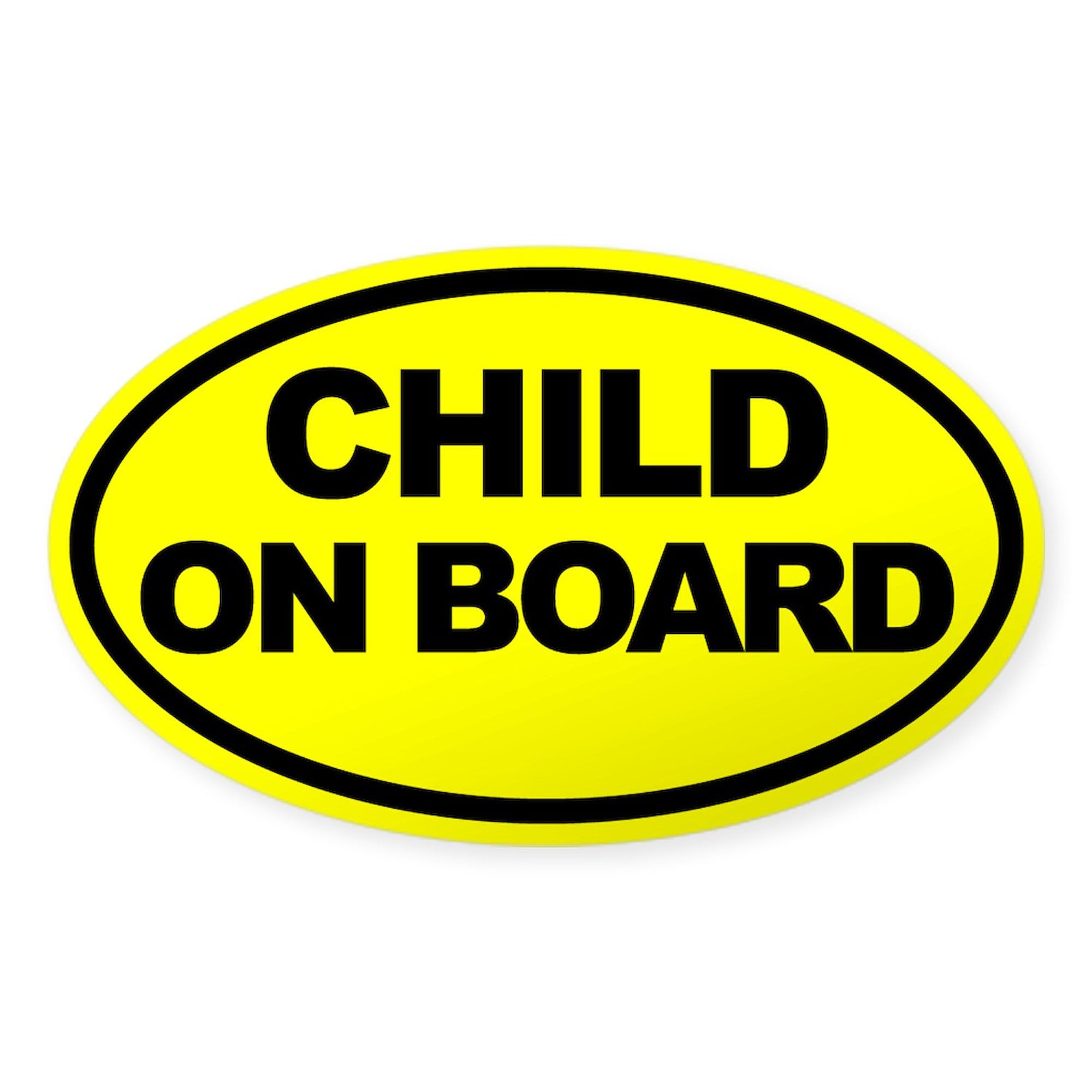 Baby On Board Car Sticker - Oval Bumper Decal for Safe Driving | Funny & Cute Nursery Car Sign for Parents | Perfect for Family Vehicles, Newborn Announcements & Child Safety Awareness