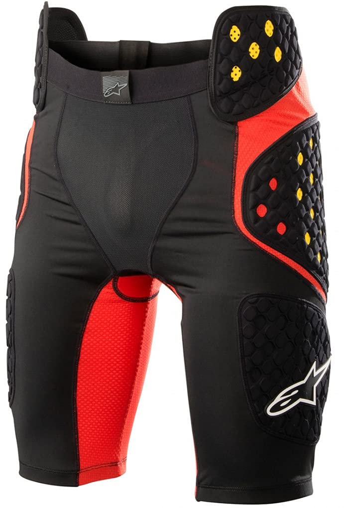 Alpinestars Sequence Pro Shorts - Black/Red, Size Large - High-Performance Motorcycle Racing Shorts for Track & Off-Road Riding