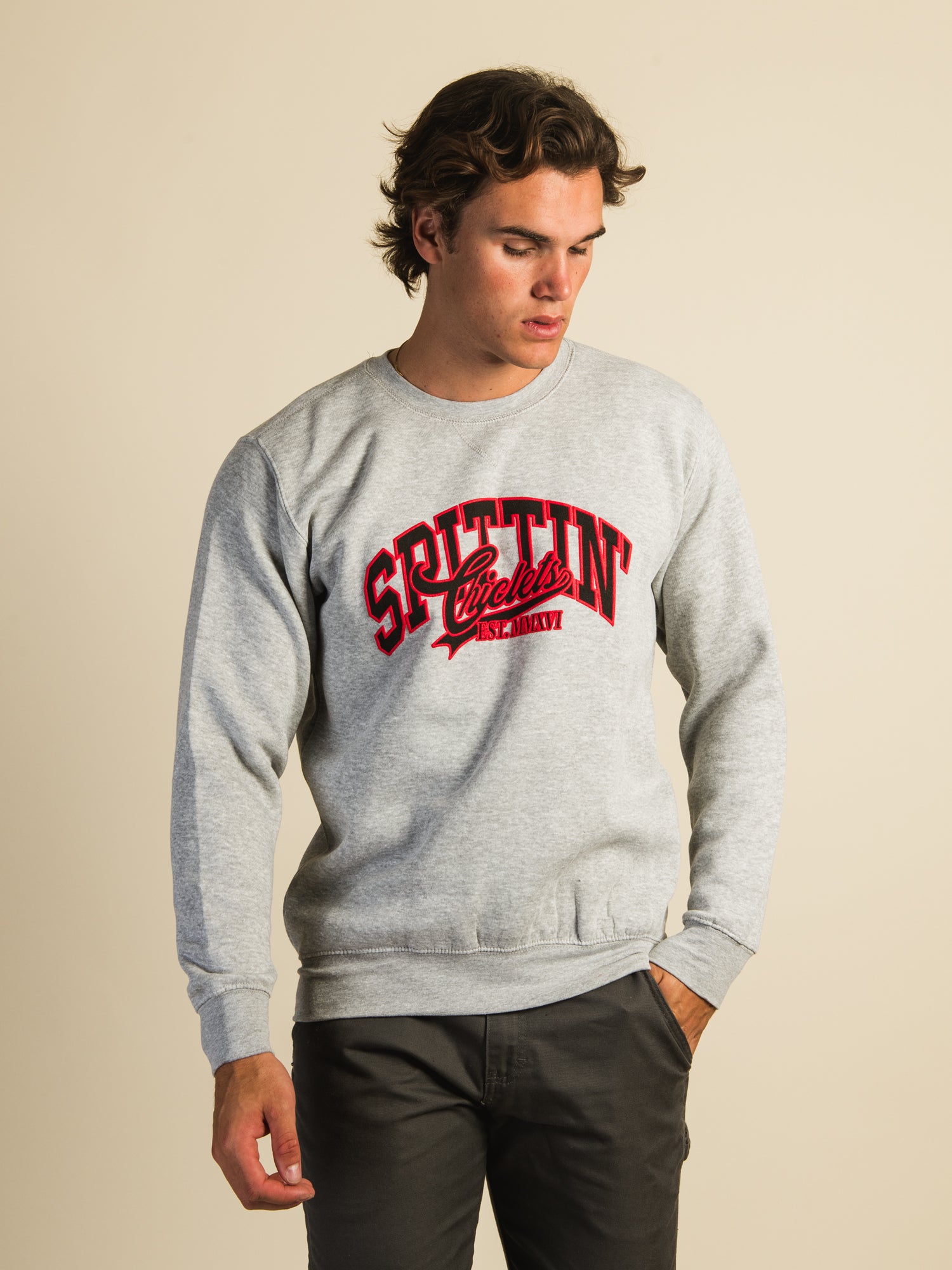 Barstool Sports Spittin' Chiclets Crewneck Sweatshirt - Clearance Sale - Perfect for Casual Wear & Sports Fans