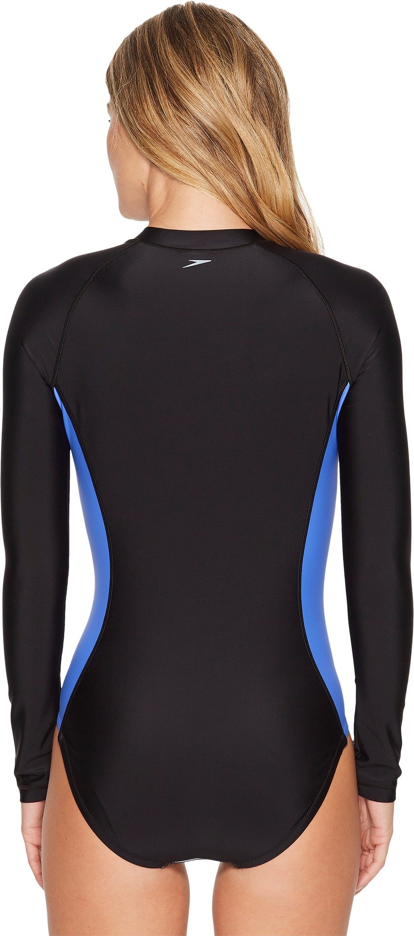 Speedo Women's One Piece Swimsuit with Long Sleeves & Front Zip - UV Protection Swimwear for Lap Swimming, Surfing & Water Aerobics