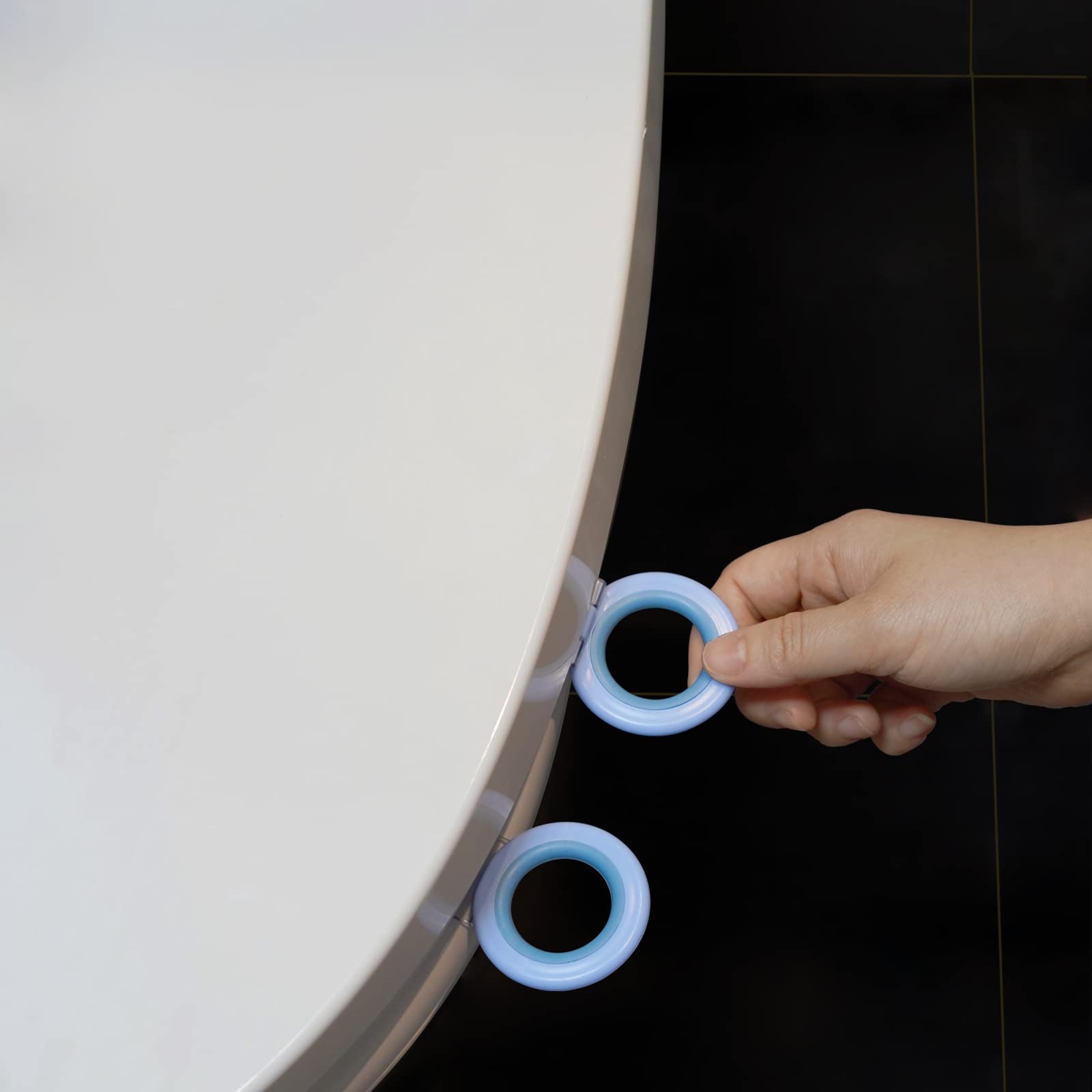Blue Toilet Seat Handle & Lid Lifter - 2 Pack for Sanitary Bathroom Use