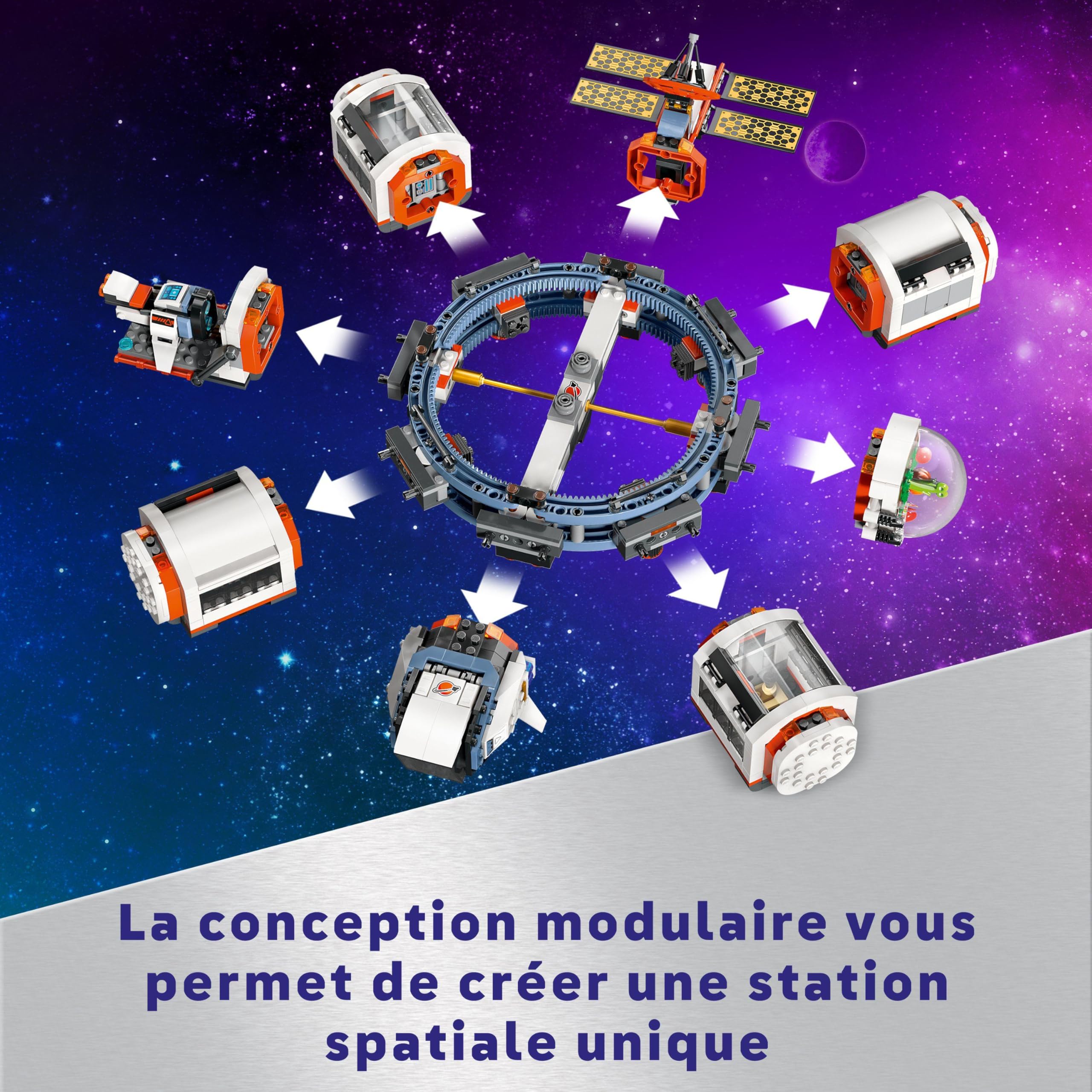 LEGO City Modular Space Station Toy Set with Shuttle & Lab - STEM Educational Birthday Gift for Kids Ages 7+ - Space Exploration Playset with 6 Astronaut Minifigures - Perfect for STEM Learning & Imaginative Play