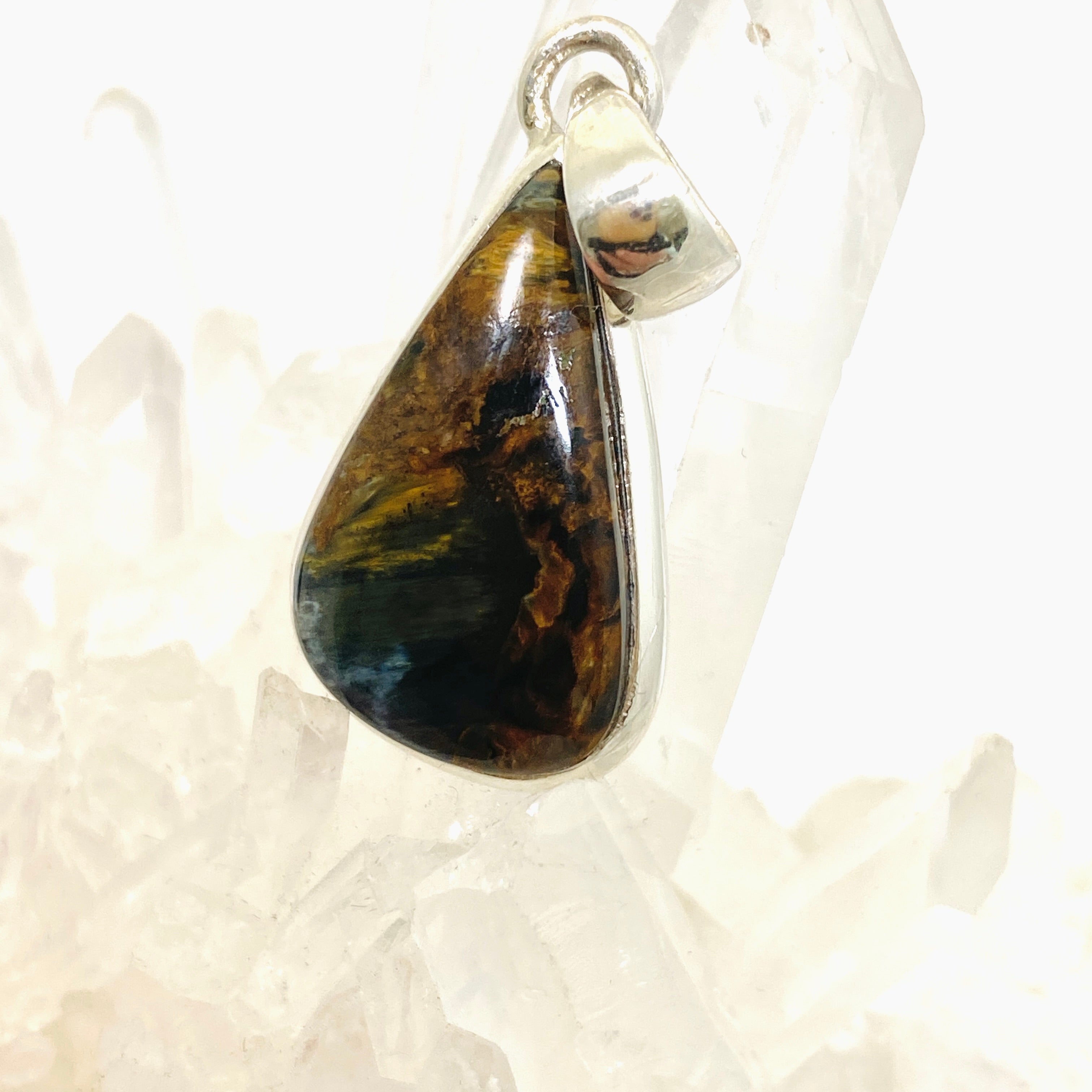 Natural Pietersite Teardrop Cabochon Pendant - Handmade Gemstone Jewelry PPGJ1061 for Women's Necklace, Healing Crystal Gift, Boho & Spiritual Style