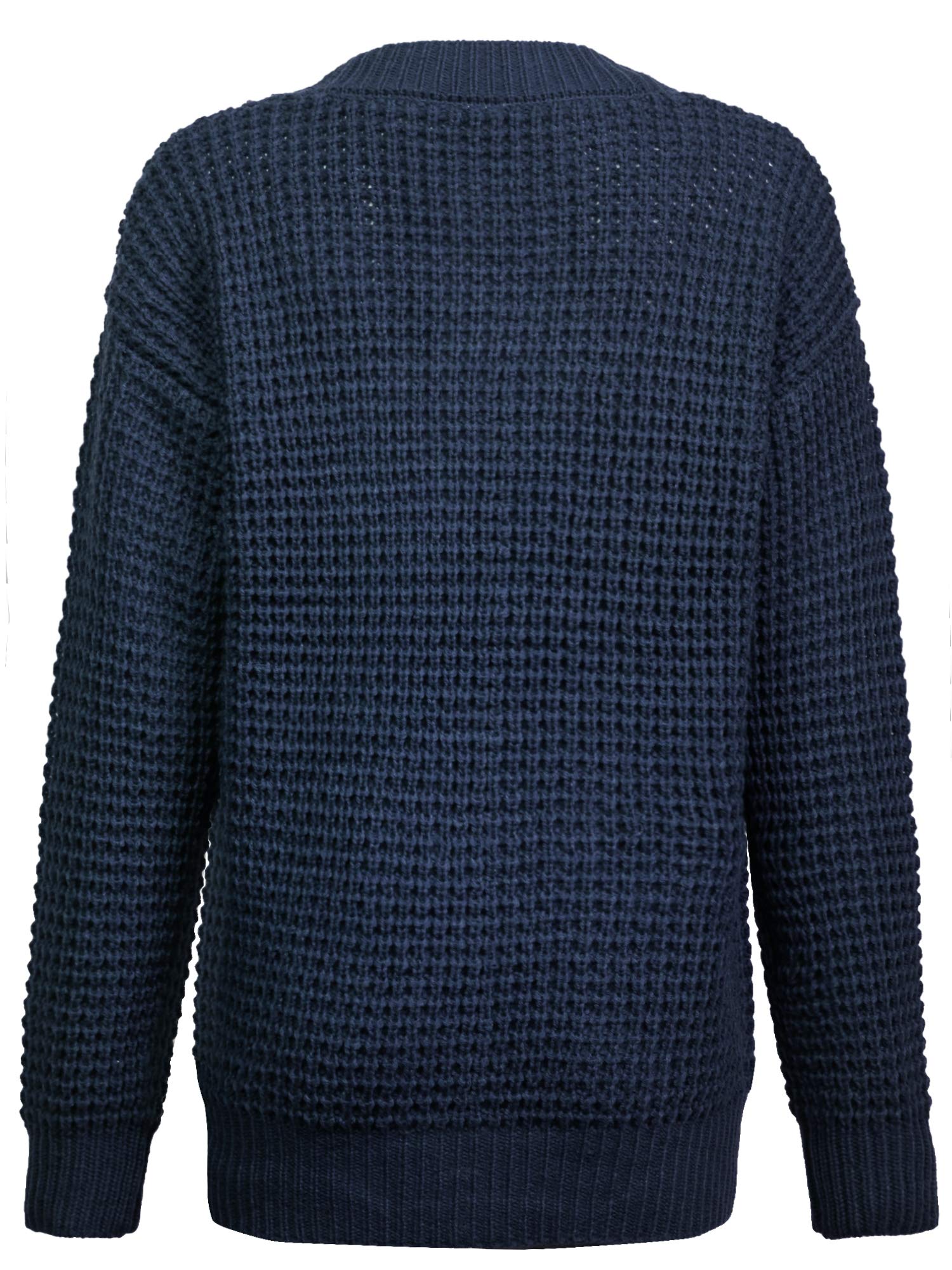KOGMO Women's Waffle Knit Button Front Cardigan with Pockets - Cozy Fall Winter Sweater for Casual Outfits & Layering