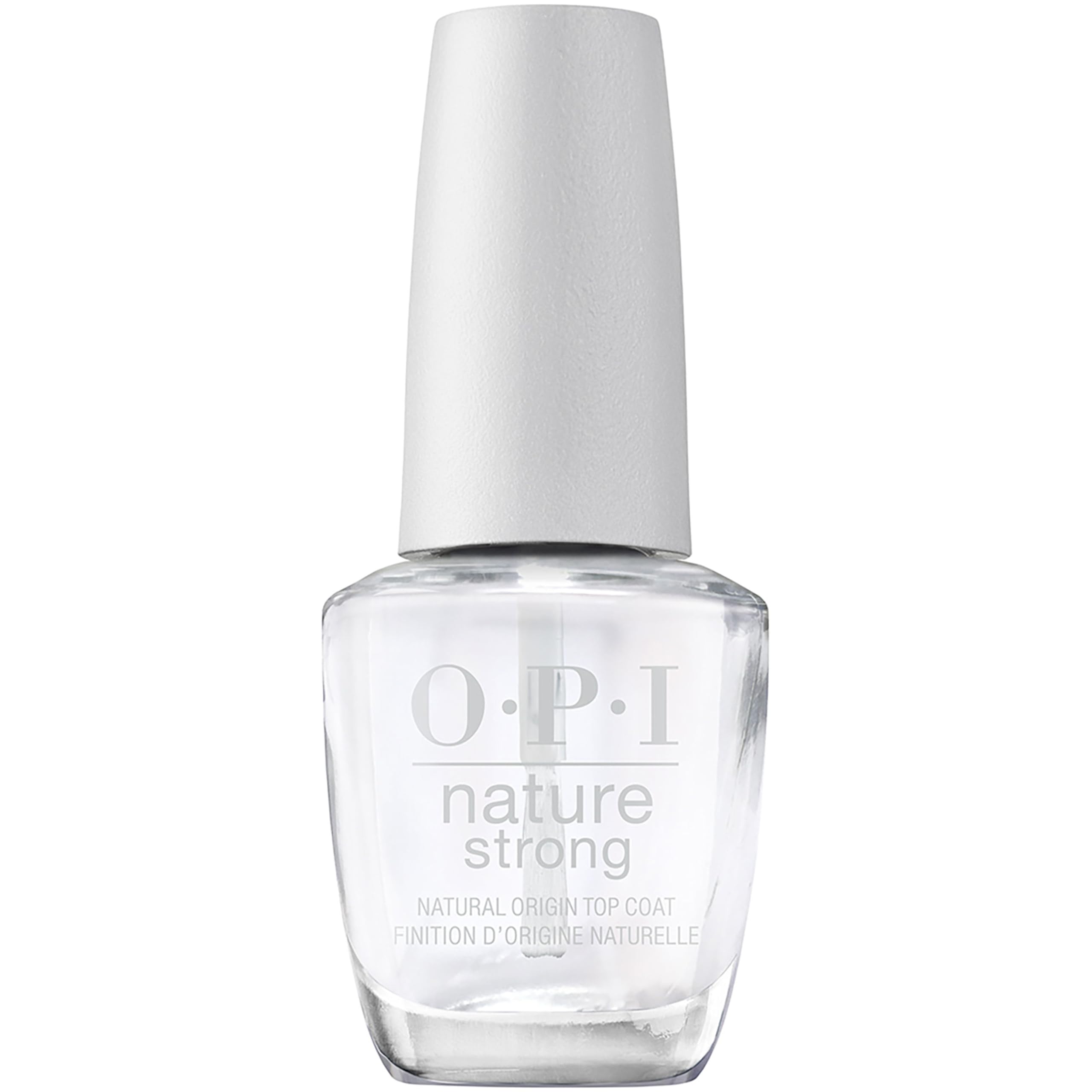 OPI Nature Strong Natural Origin Nail Polish - Clear Gel-Like Vegan Base & Top Coat | Plant-Based, Cruelty-Free, Eco-Friendly Formula | Perfect for Manicures, Pedicures & At-Home Nail Care